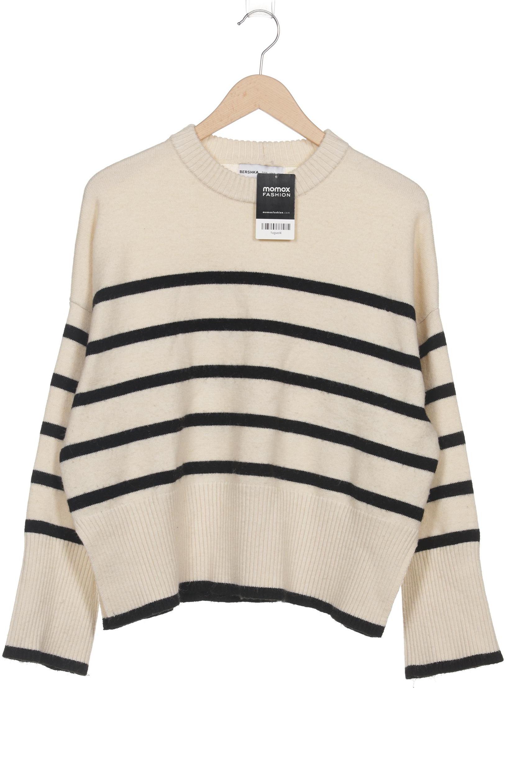 

bershka Damen Pullover, cremeweiß, Gr. 38