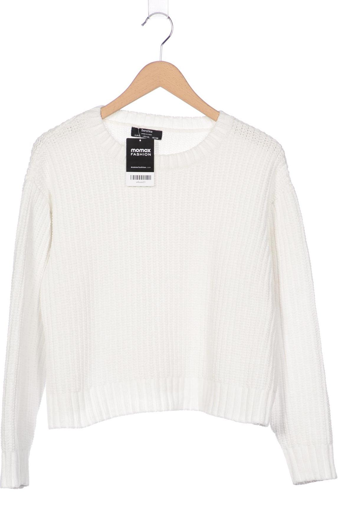 

bershka Damen Pullover, weiß