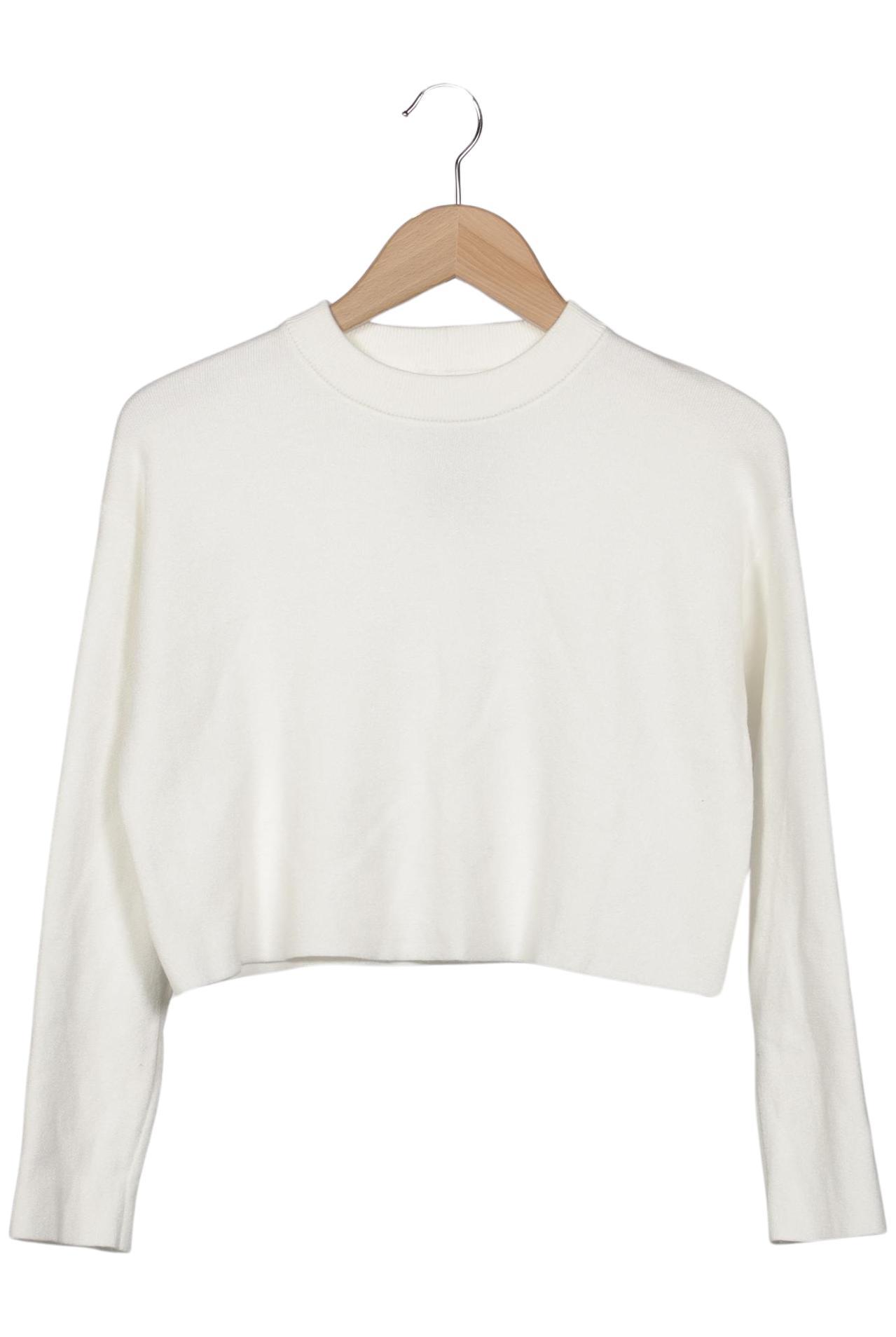 

bershka Damen Pullover, weiß, Gr. 34