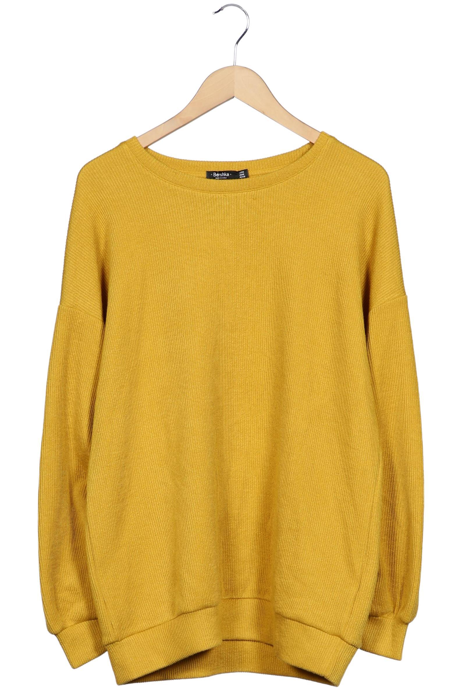 

bershka Damen Pullover, gelb, Gr. 38