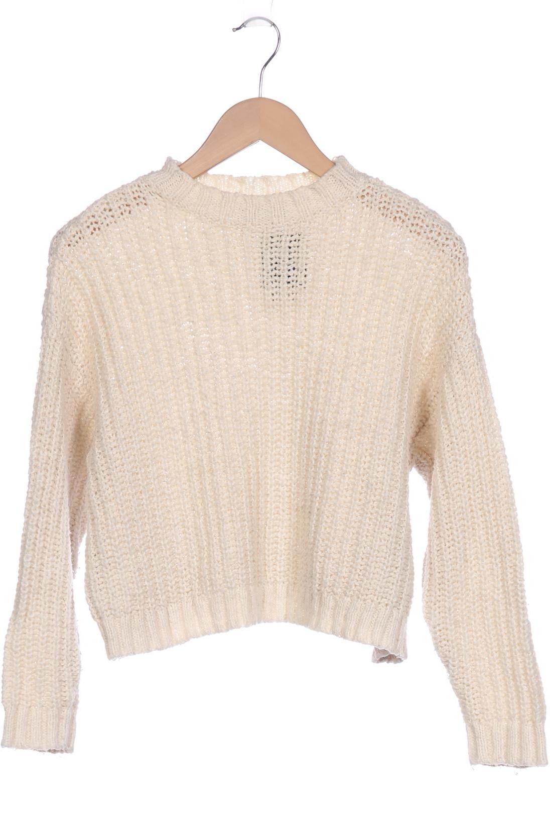

bershka Damen Pullover, cremeweiß, Gr. 36