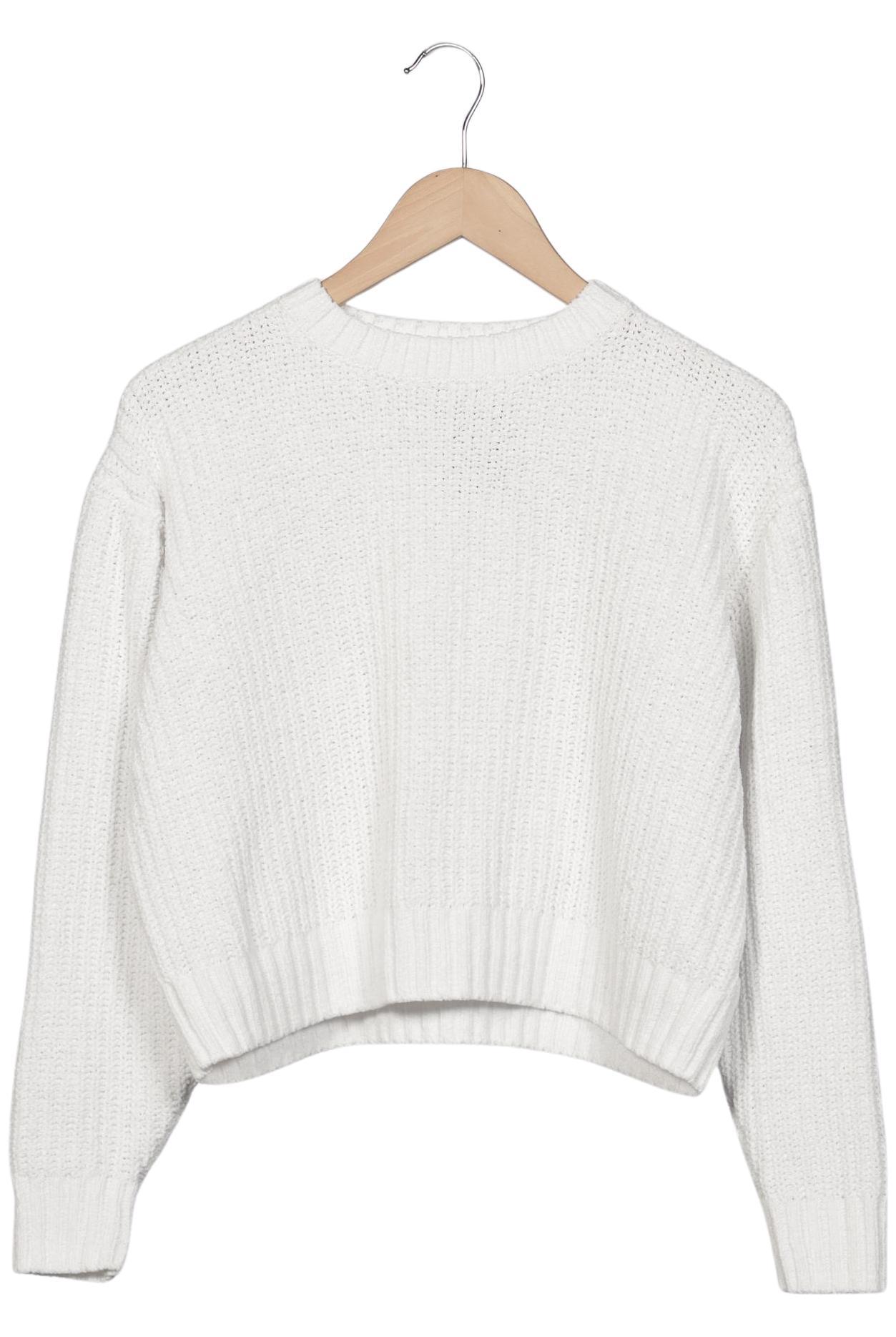 

bershka Damen Pullover, weiß, Gr. 34