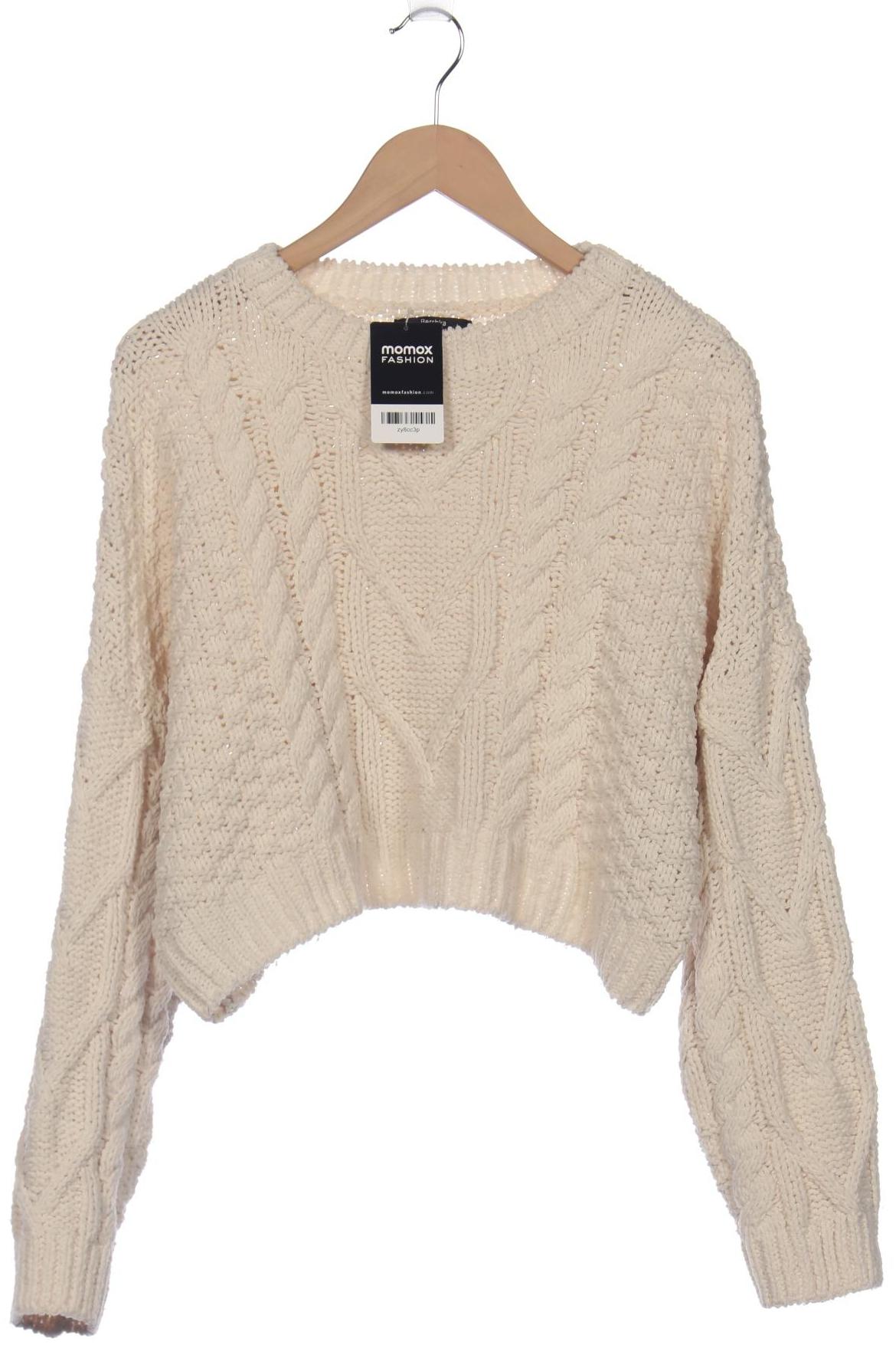 

bershka Damen Pullover, cremeweiß, Gr. 38