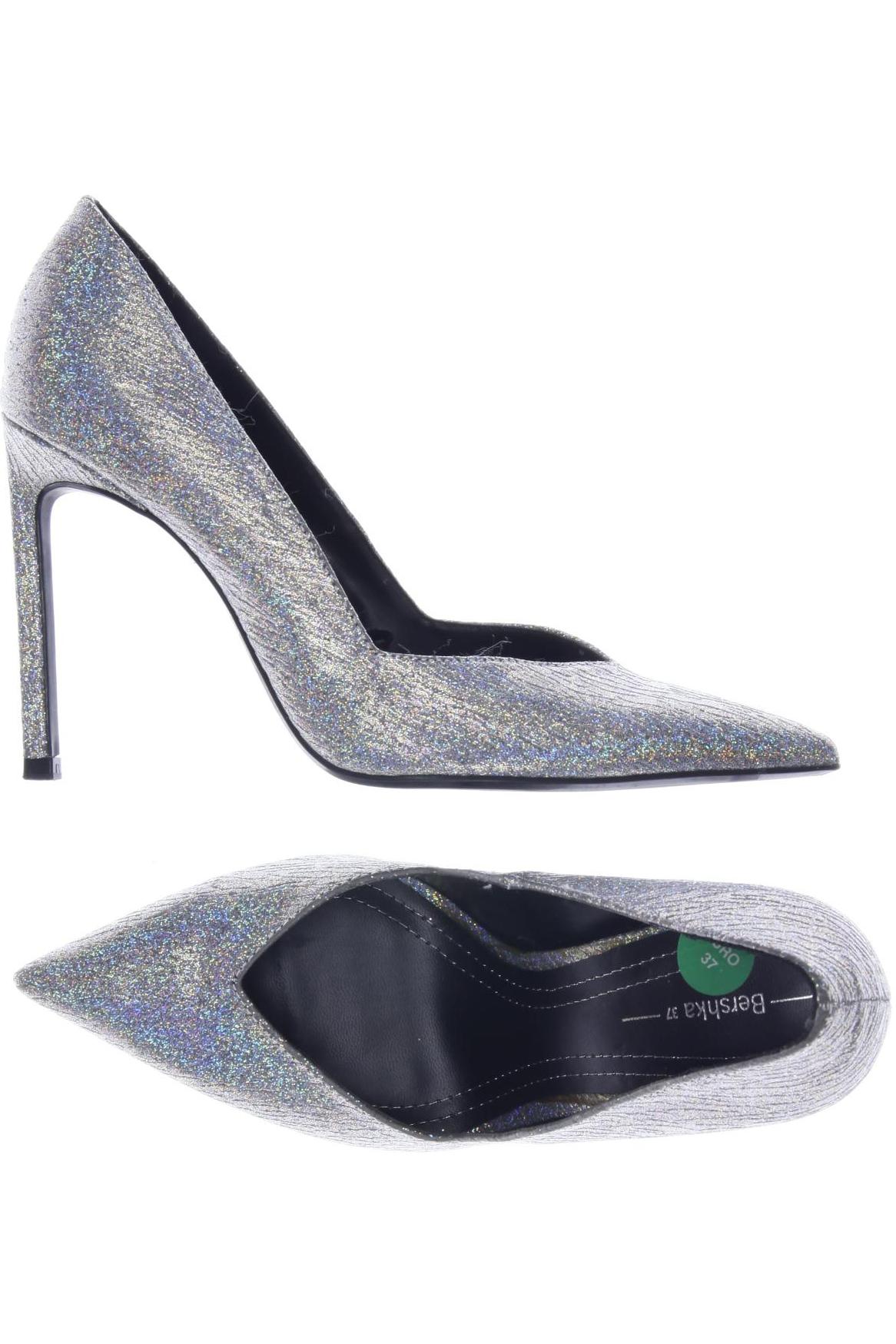 

bershka Damen Pumps, silber, Gr. 37