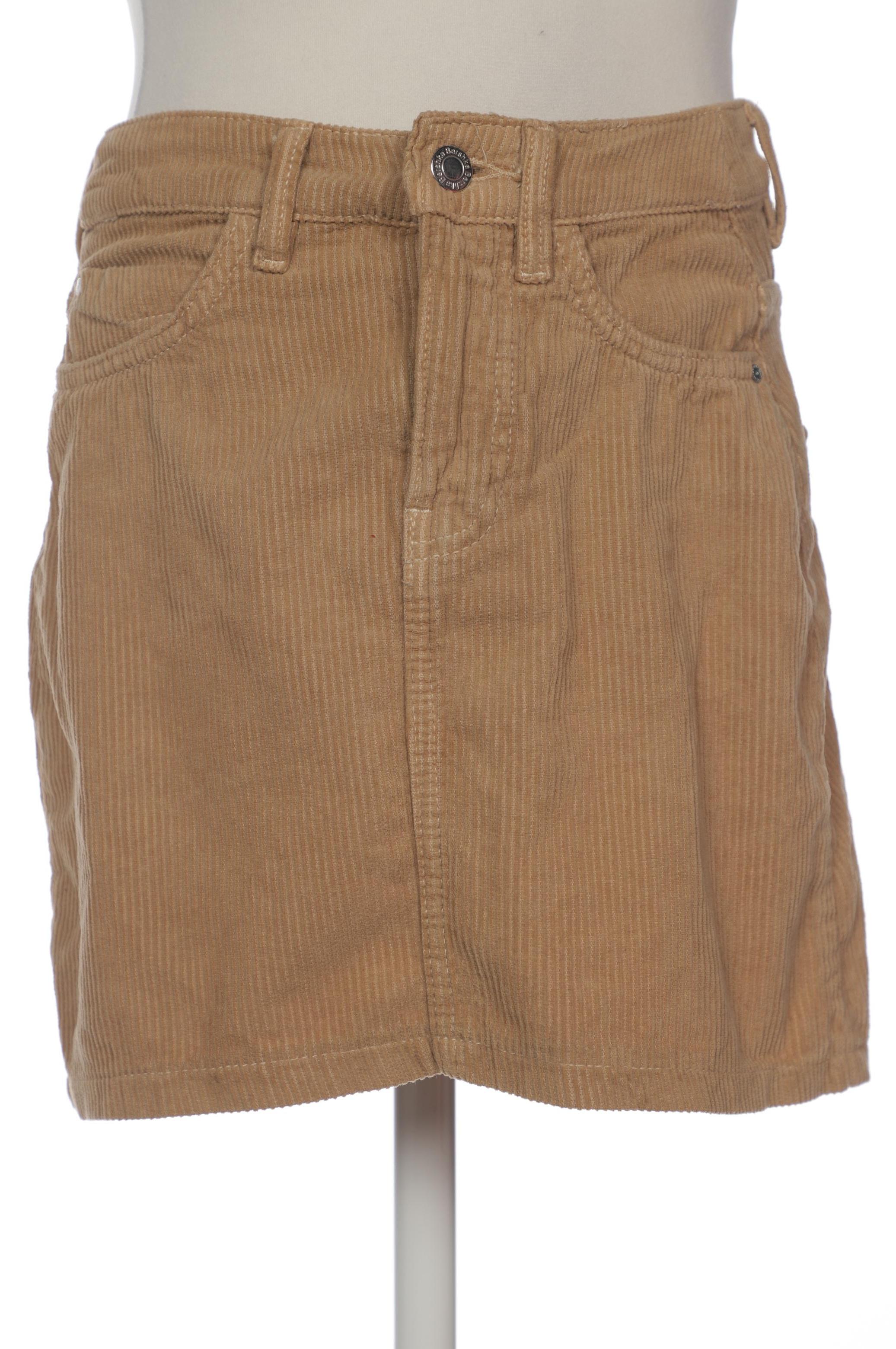 

bershka Damen Rock, beige, Gr. 34