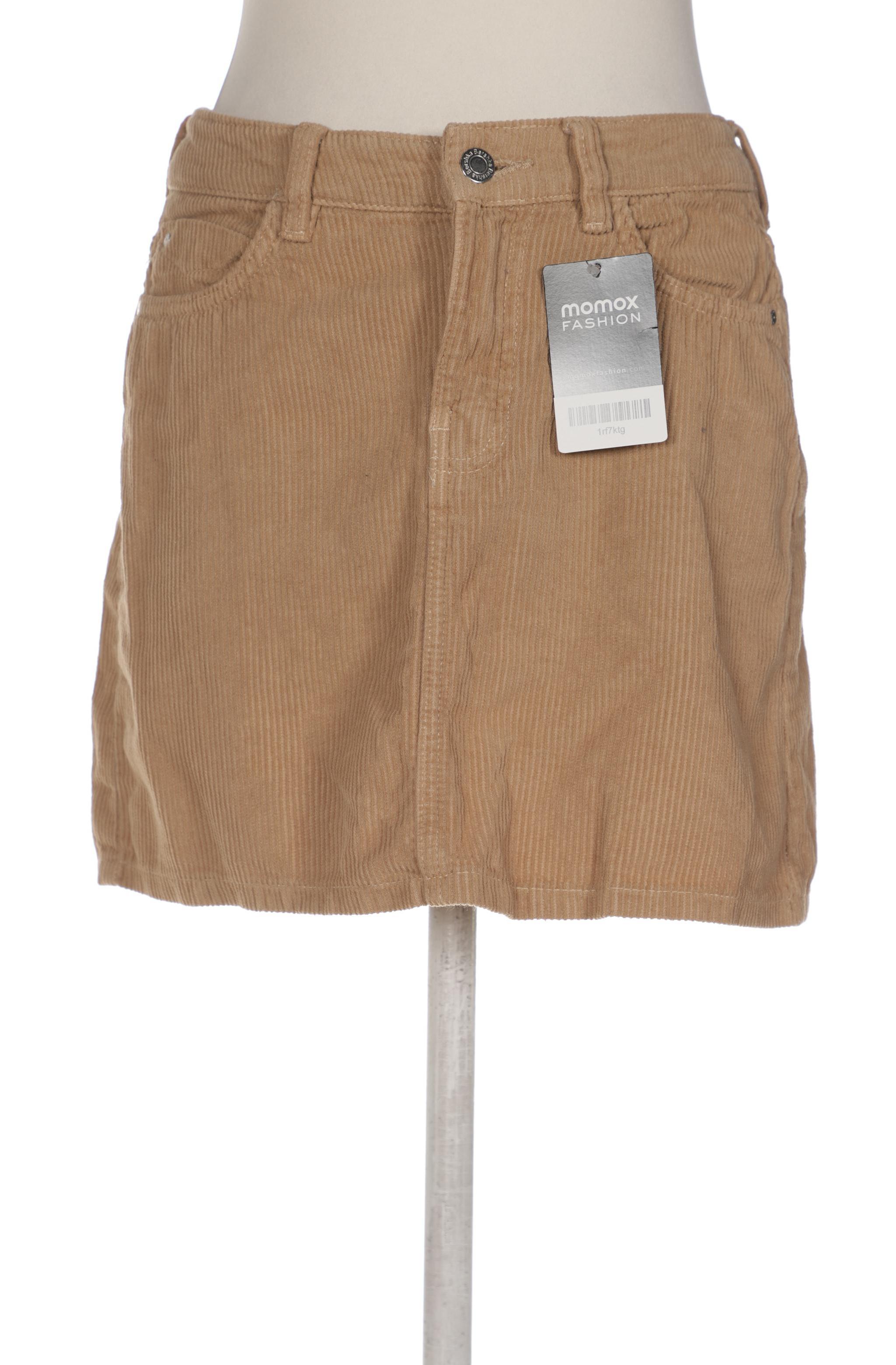 

bershka Damen Rock, beige, Gr. 36