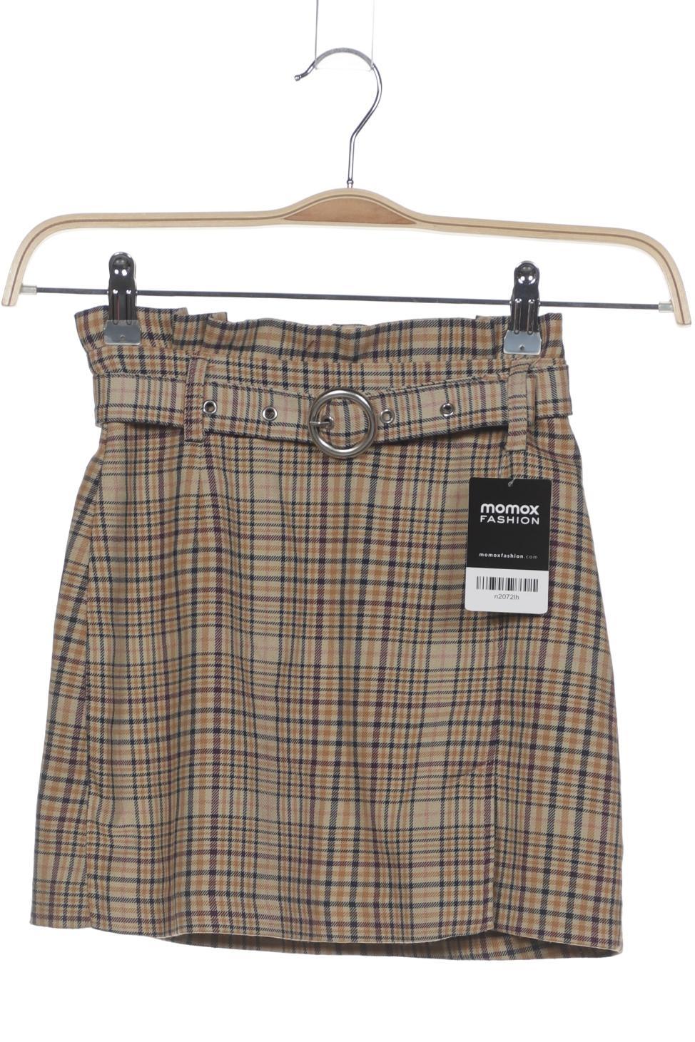 

bershka Damen Rock, beige, Gr. 34