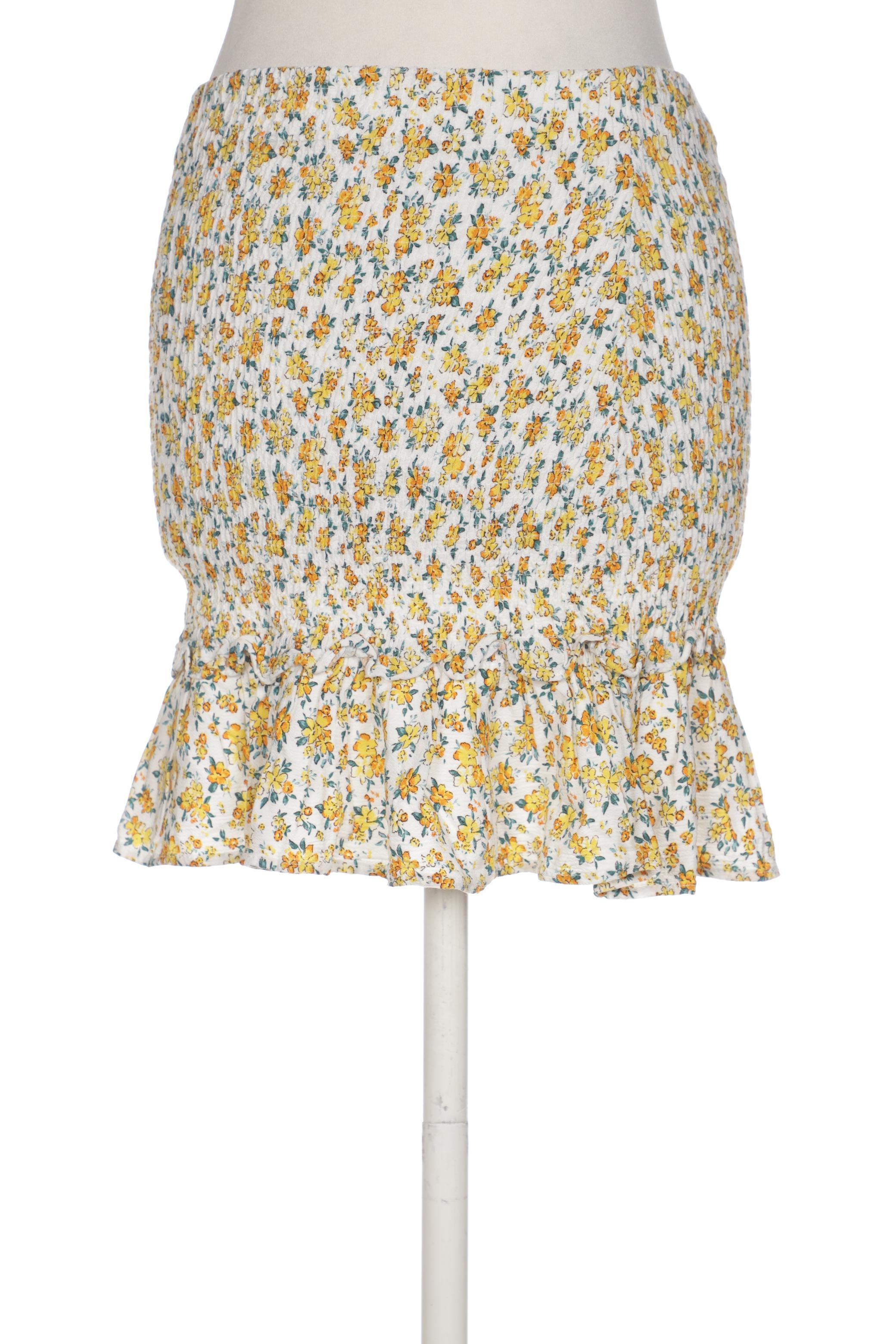 

bershka Damen Rock, gelb, Gr. 36