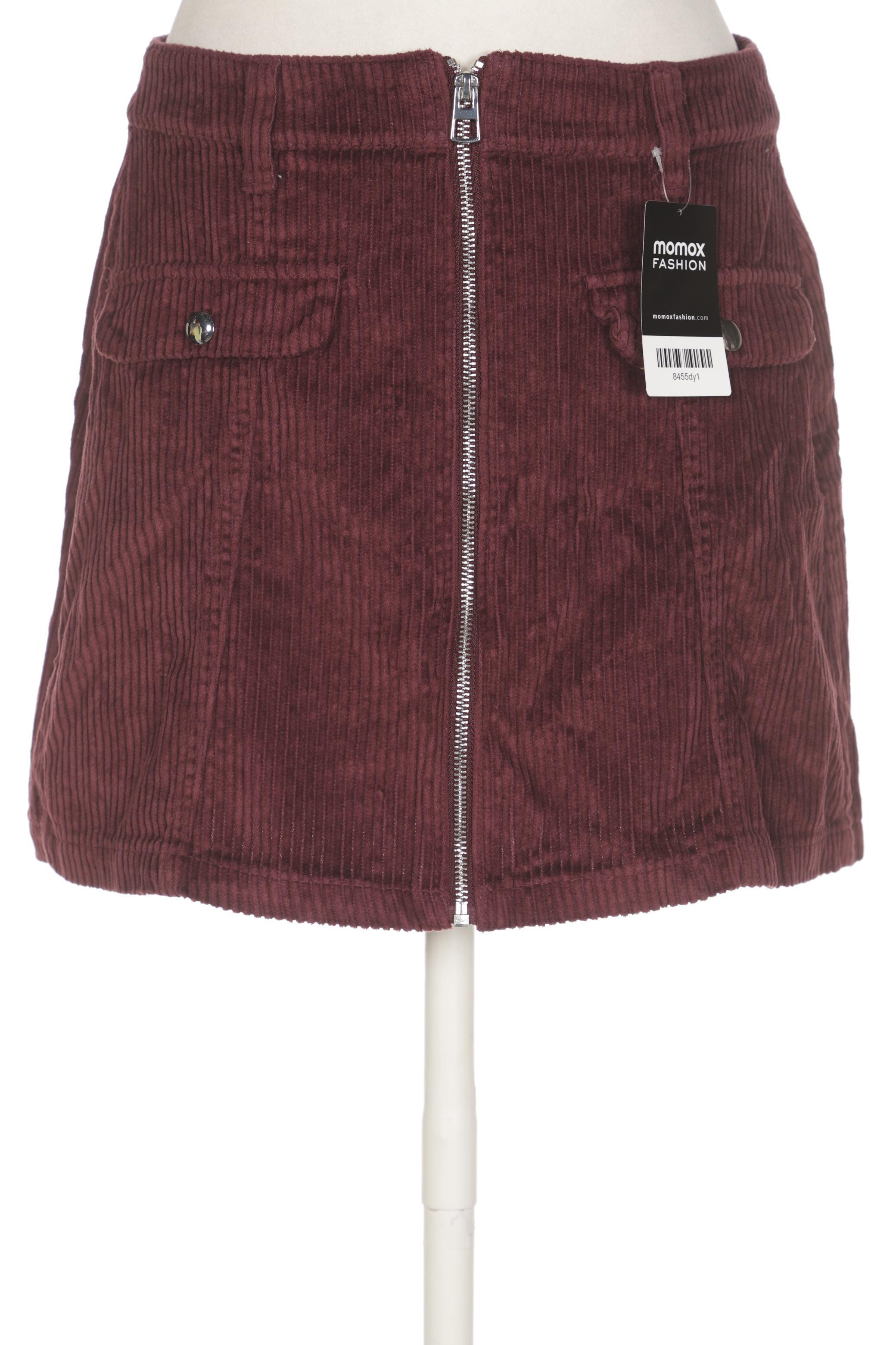 

bershka Damen Rock, bordeaux, Gr. 38