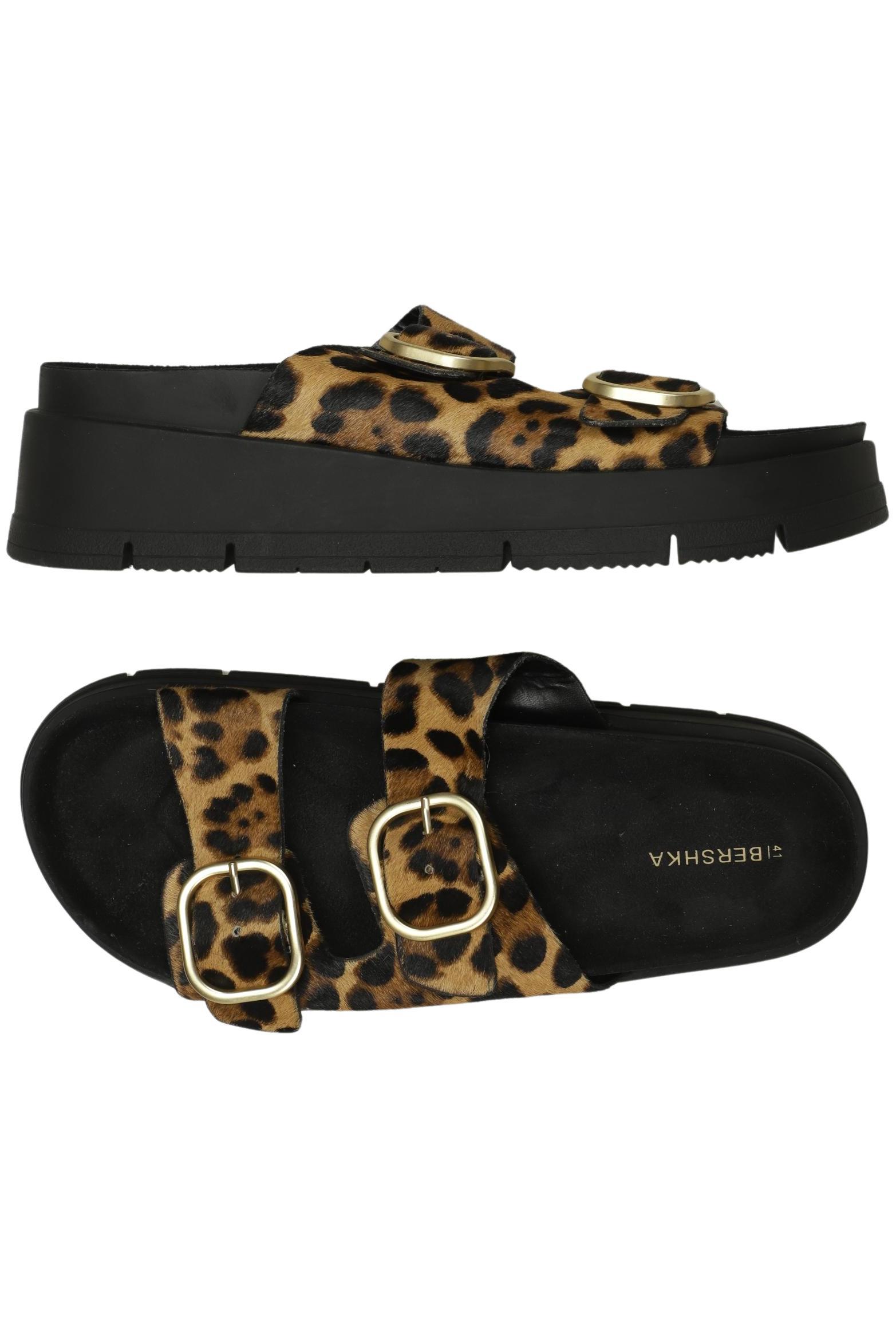 

bershka Damen Sandale, braun, Gr. 41