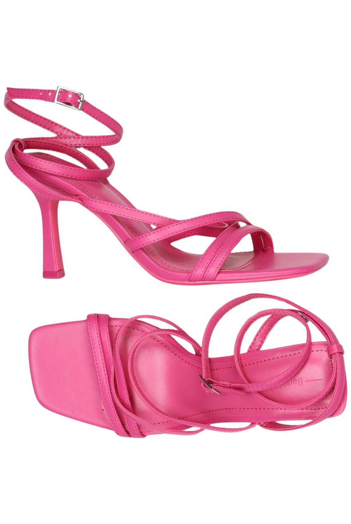 

bershka Damen Sandale, pink, Gr. 39