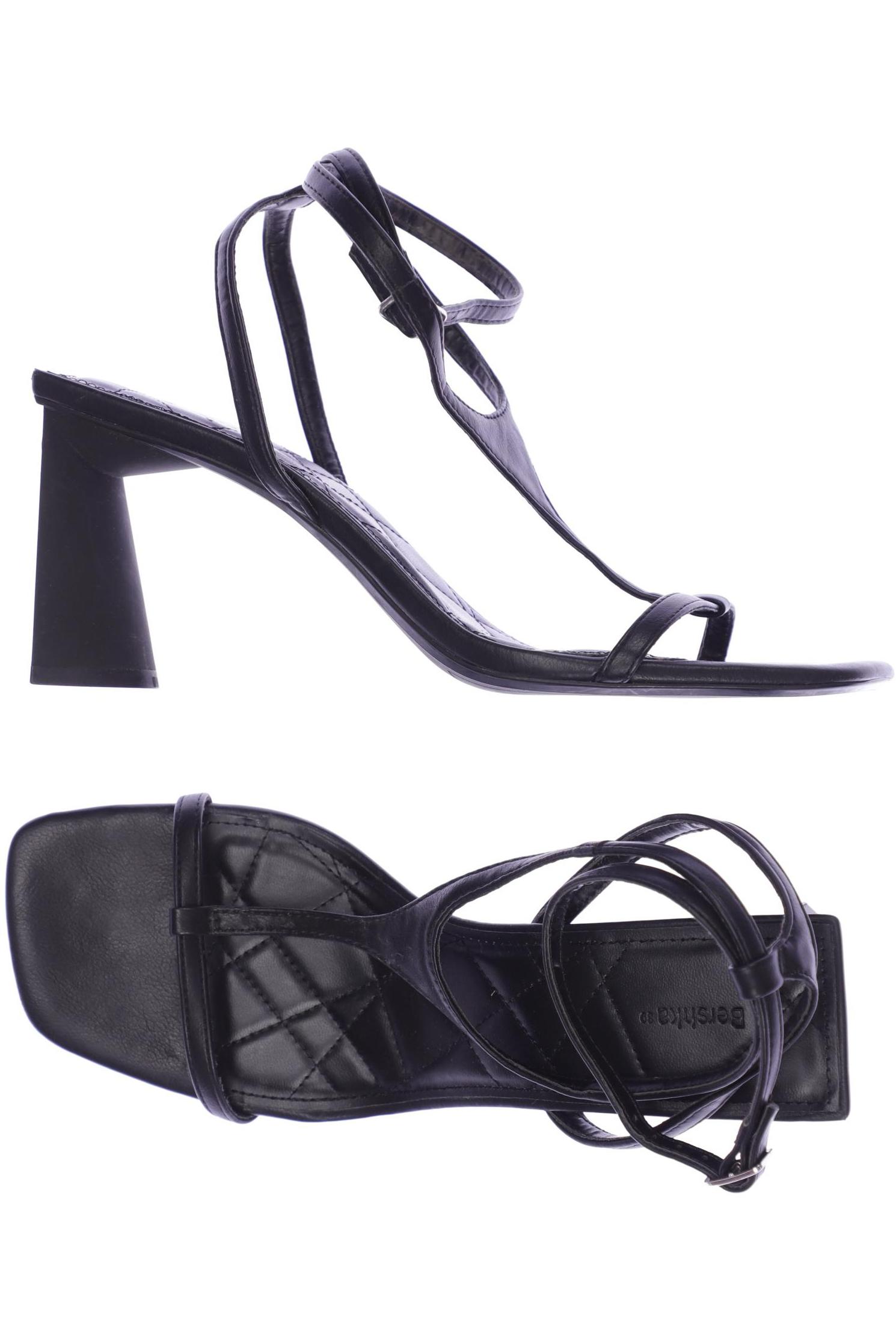 

bershka Damen Sandale, schwarz, Gr. 39