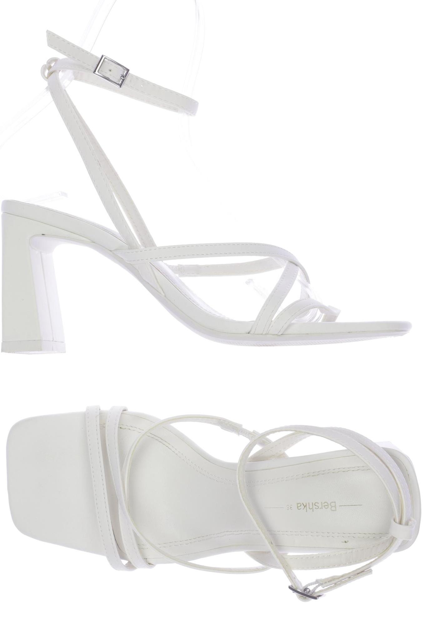 

bershka Damen Sandale, weiß, Gr. 38