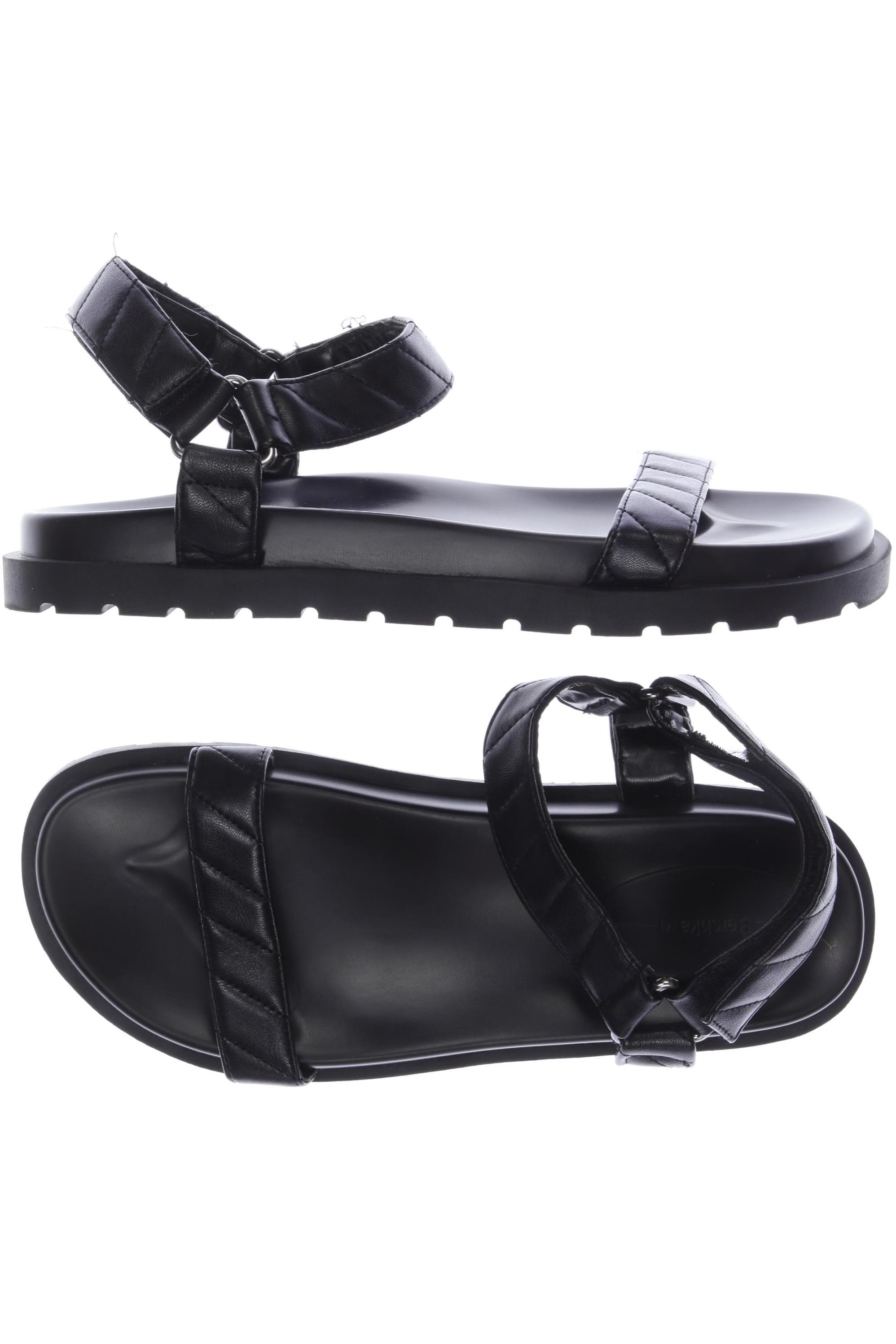 

bershka Damen Sandale, schwarz, Gr. 41