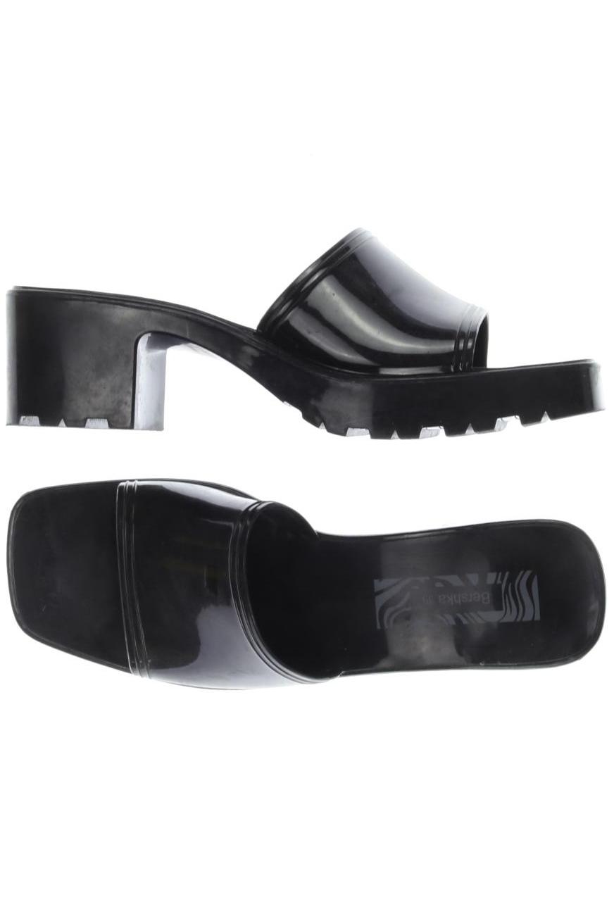 

bershka Damen Sandale, schwarz, Gr. 39