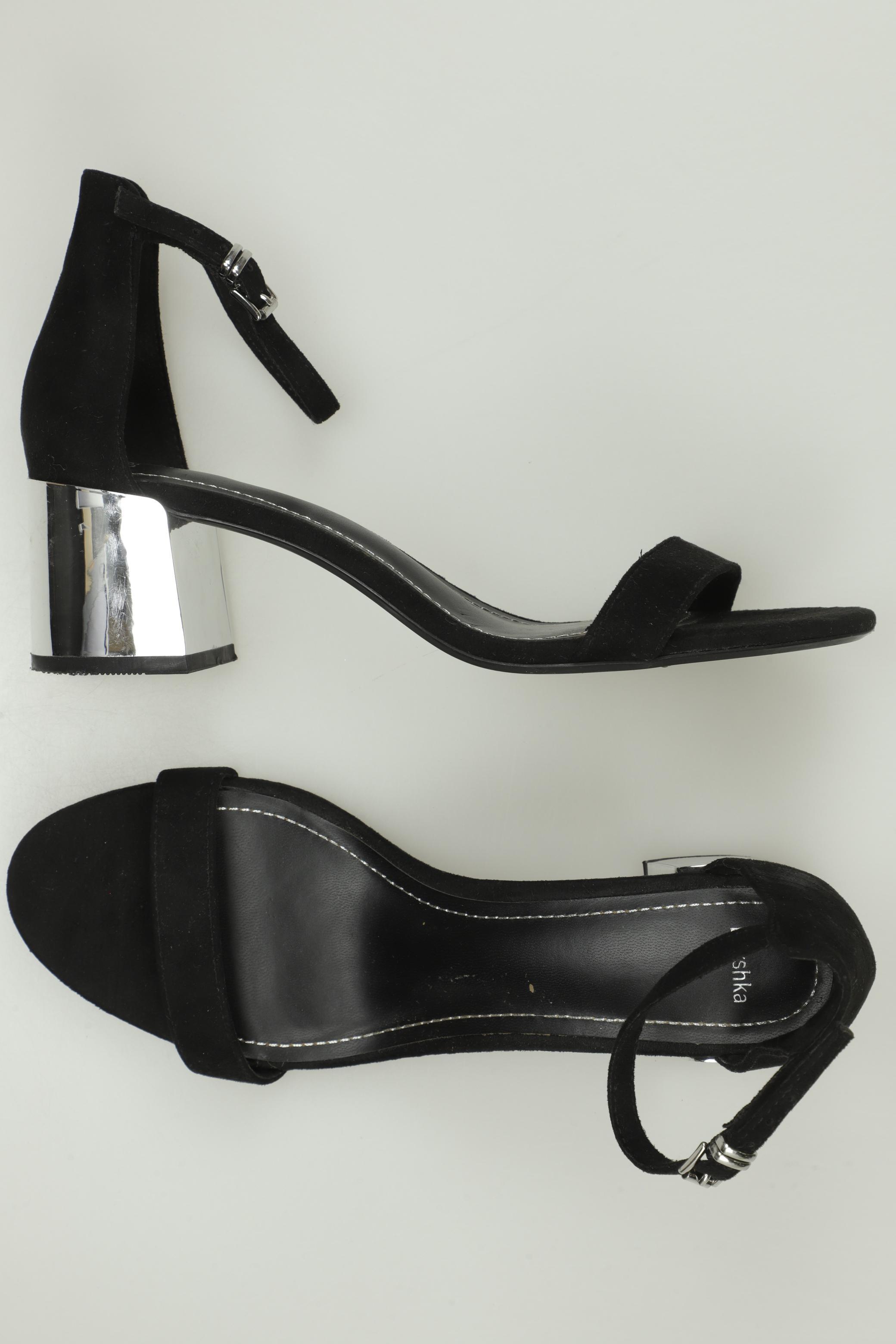 

bershka Damen Sandale, schwarz, Gr. 38