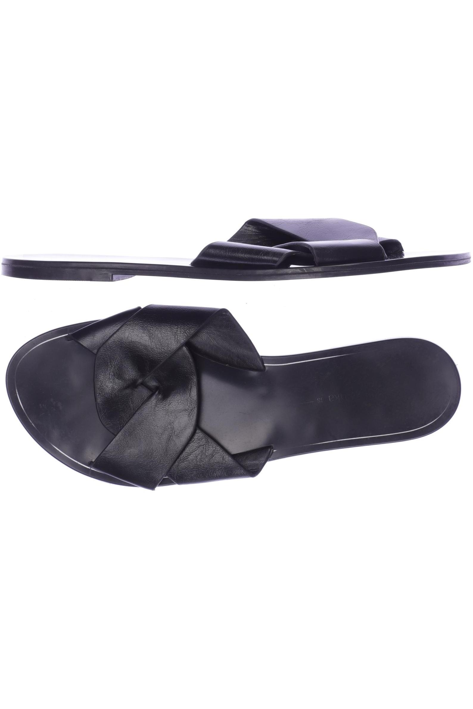 

bershka Damen Sandale, schwarz, Gr. 38