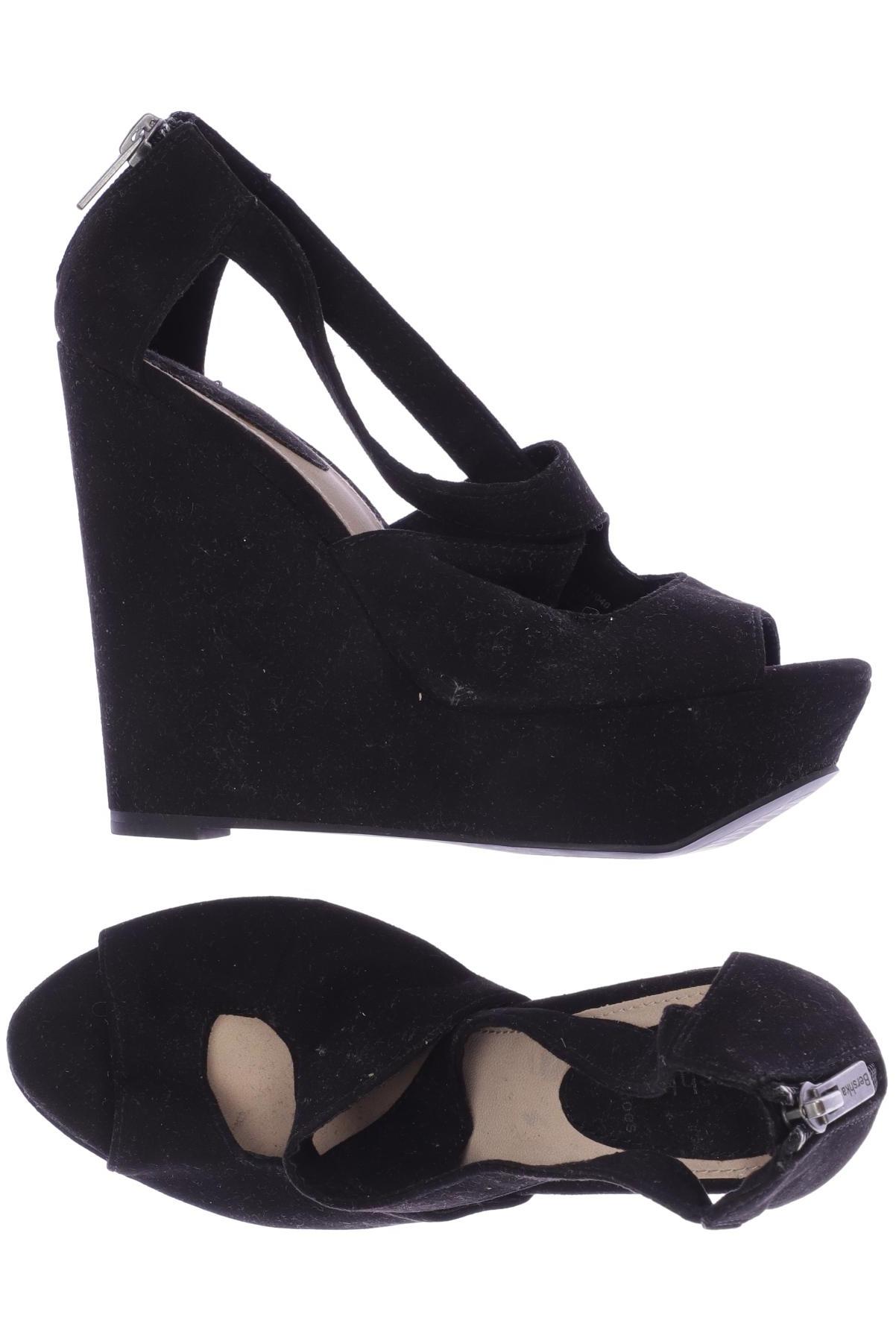 

bershka Damen Sandale, schwarz, Gr. 35