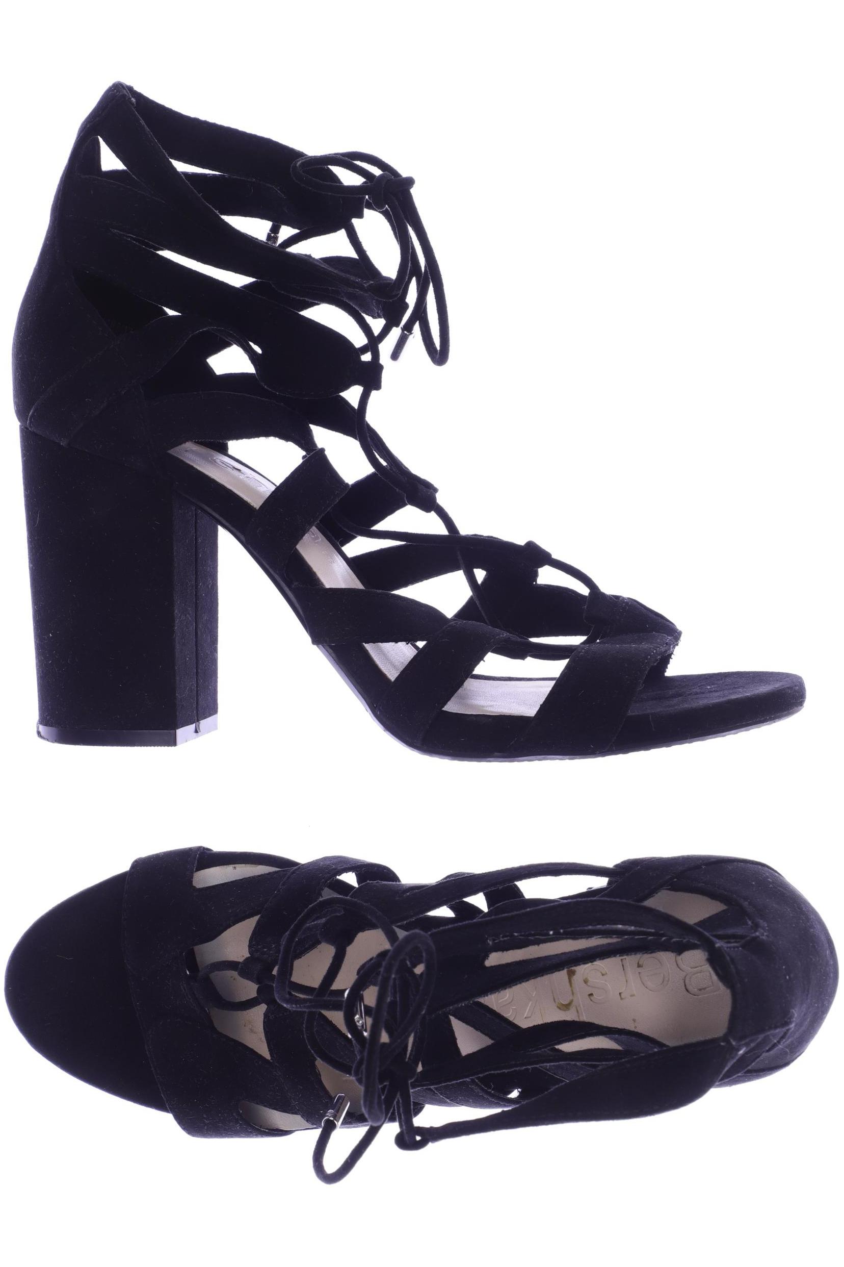

bershka Damen Sandale, schwarz, Gr. 39