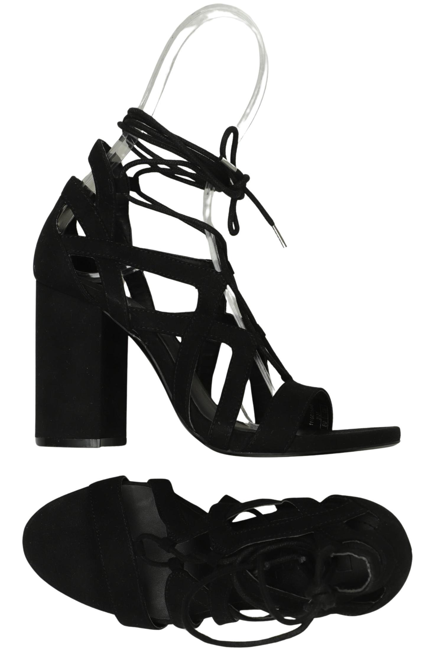 

bershka Damen Sandale, schwarz, Gr. 35