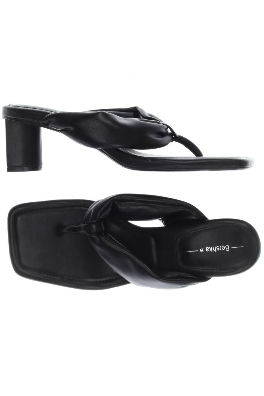 

bershka Damen Sandale, schwarz, Gr. 39