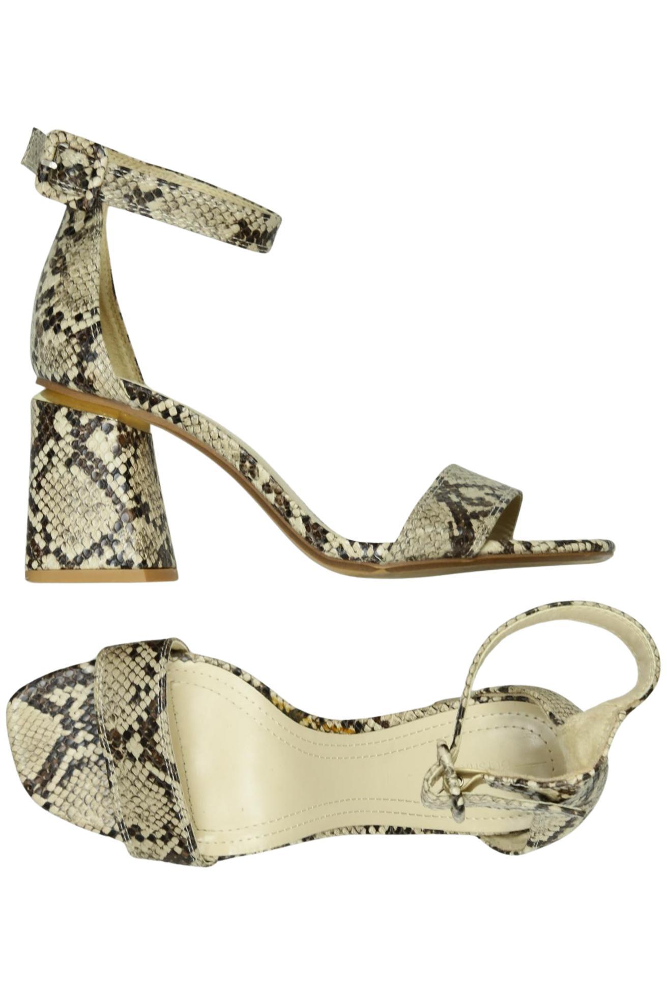 

bershka Damen Sandale, beige, Gr. 38