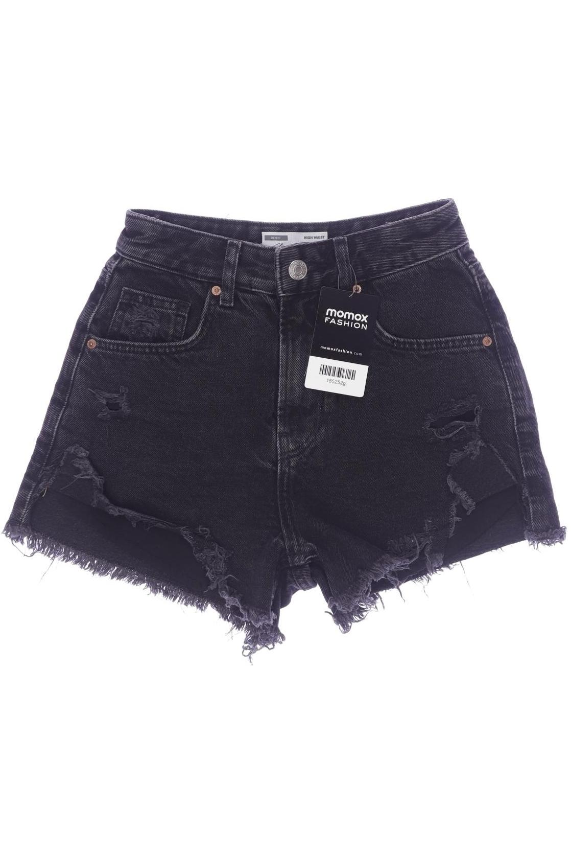 

bershka Damen Shorts, schwarz, Gr. 32