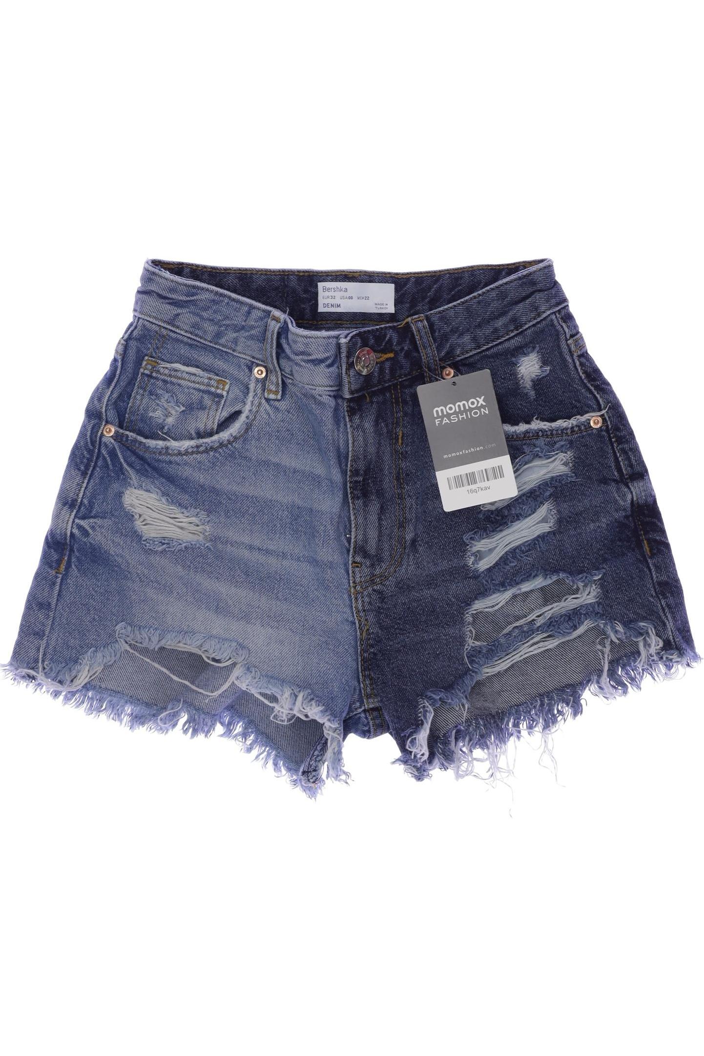 

bershka Damen Shorts, blau, Gr. 32