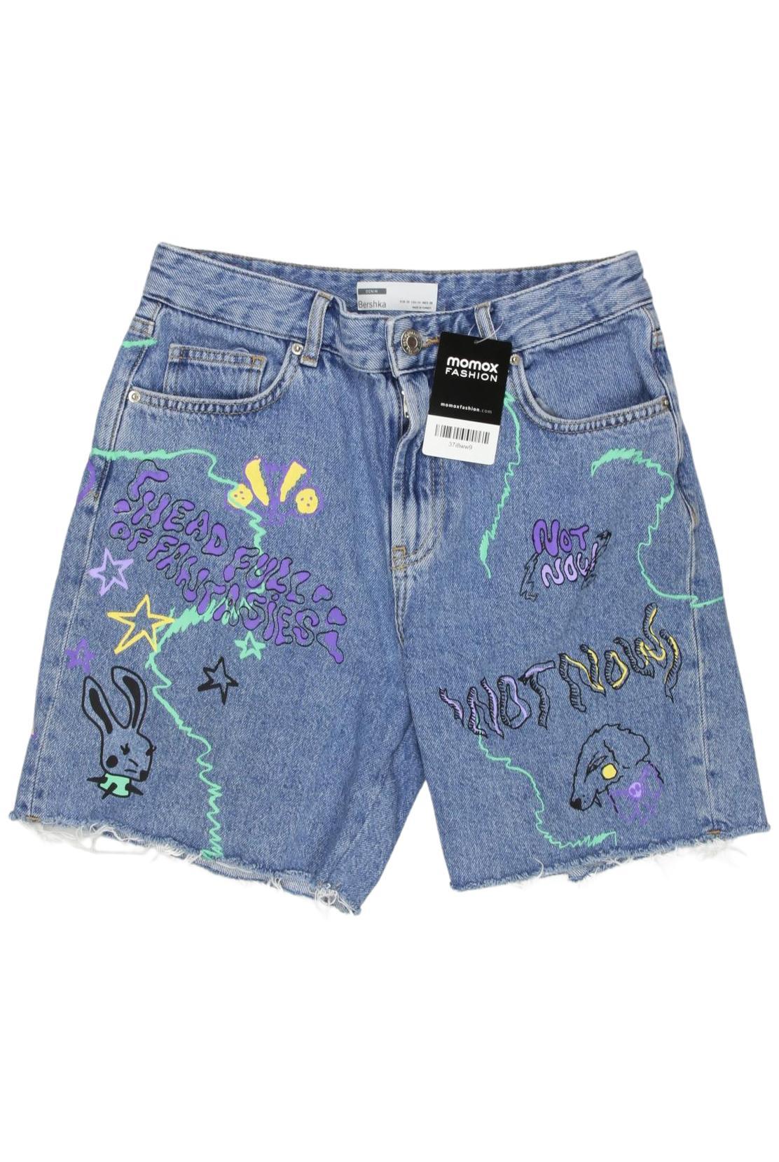 

bershka Damen Shorts, blau, Gr. 36