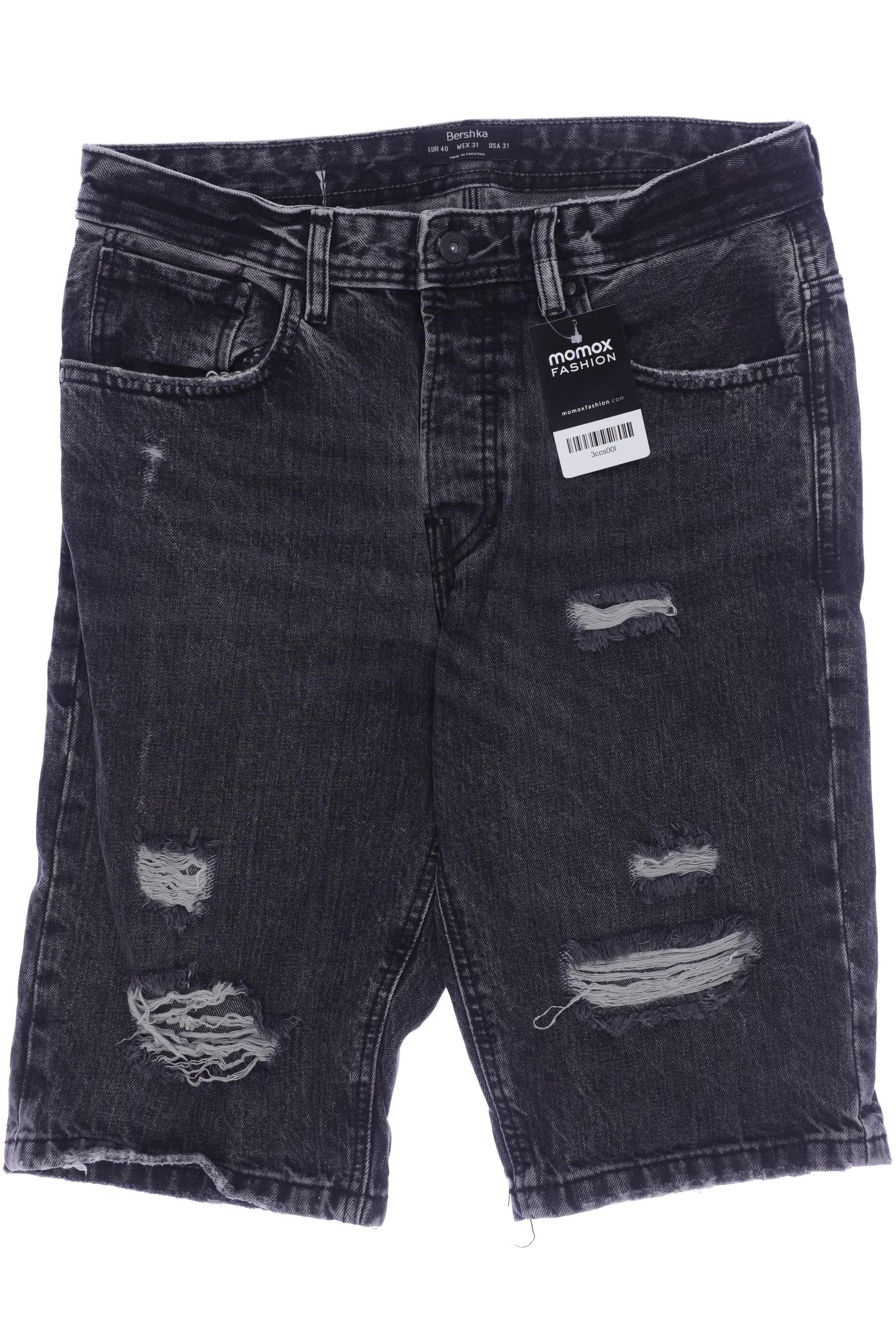 

bershka Damen Shorts, schwarz, Gr. 40