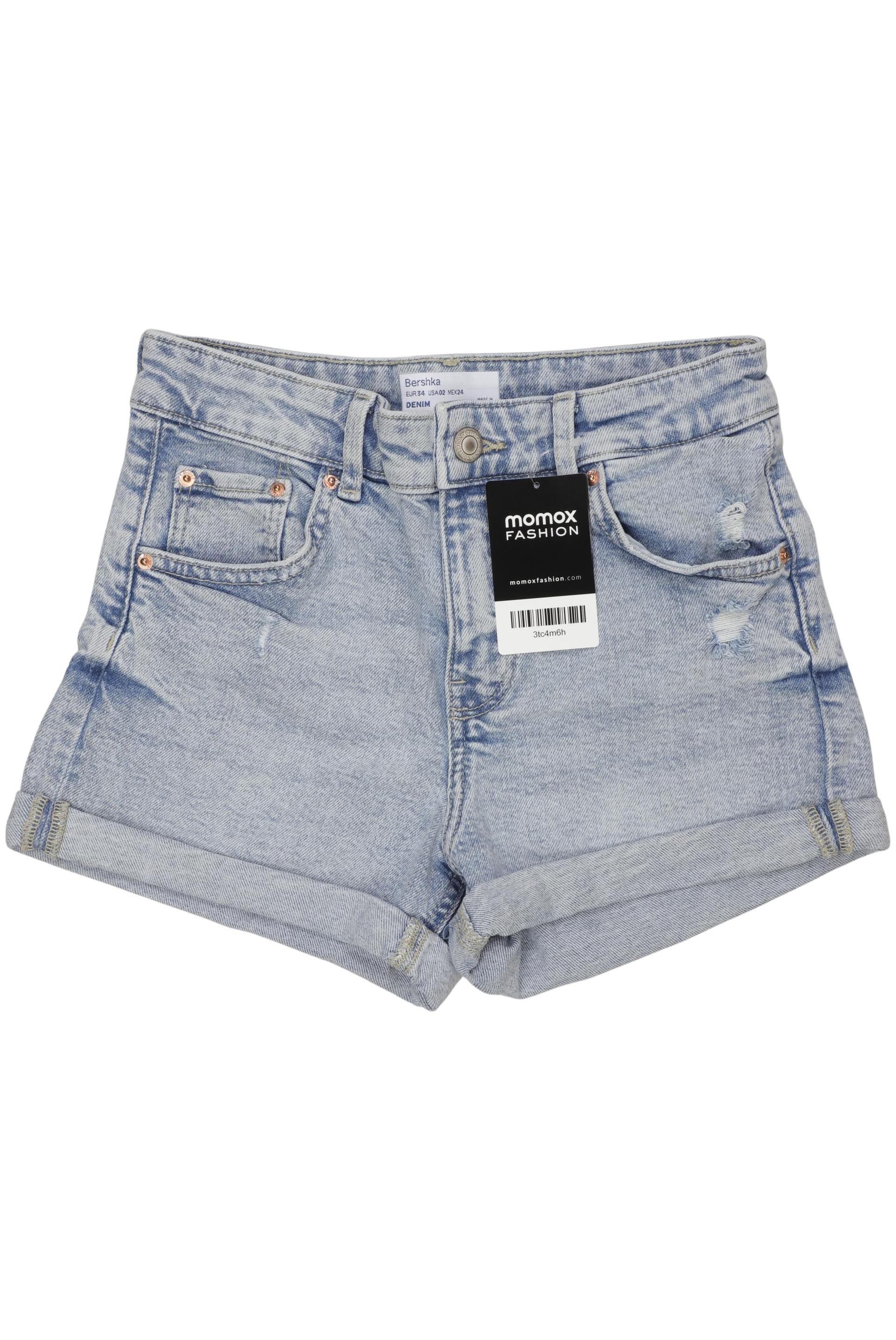 

bershka Damen Shorts, hellblau, Gr. 34