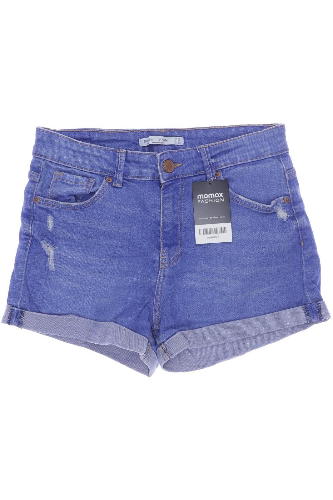 

bershka Damen Shorts, blau, Gr. 36