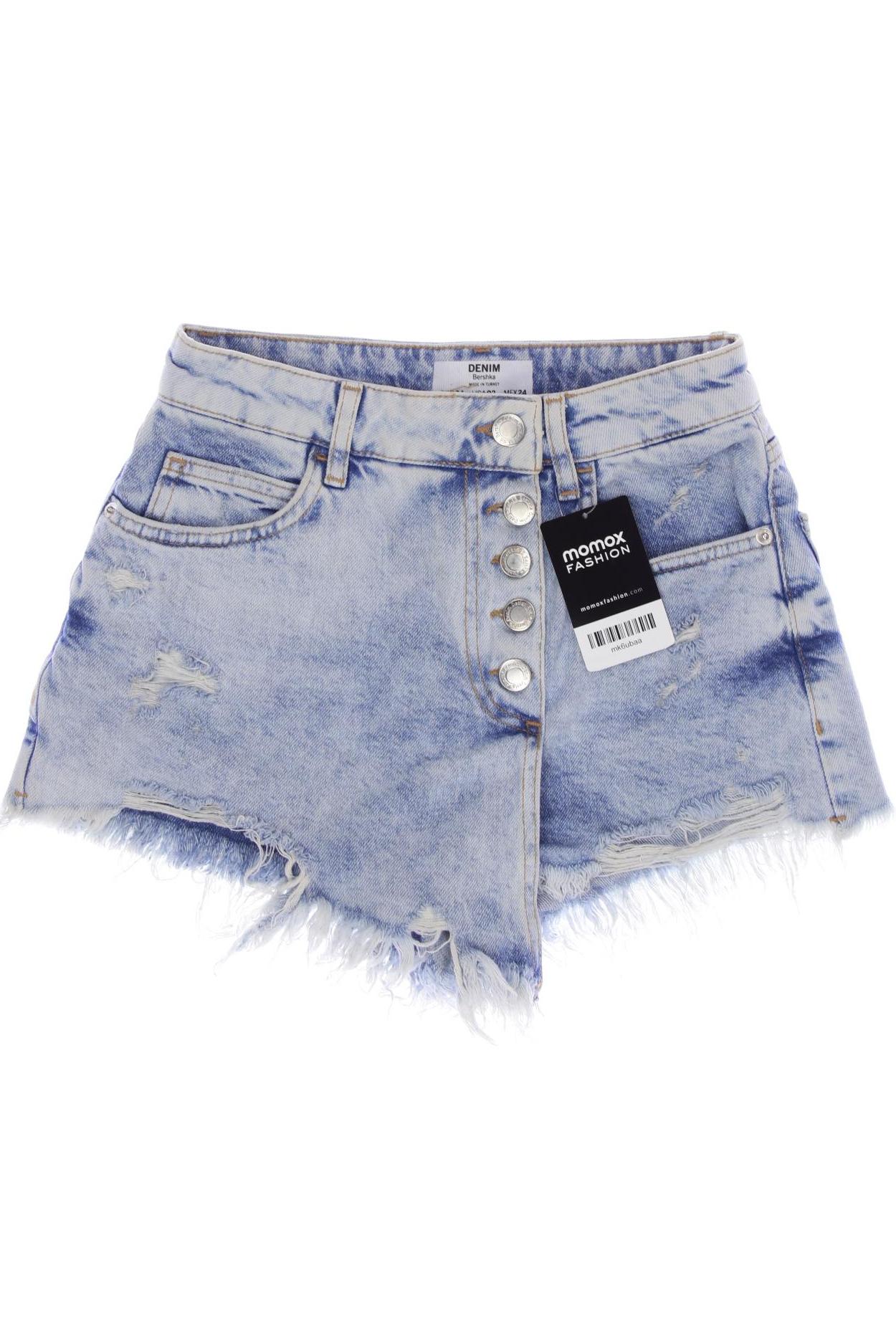 

bershka Damen Shorts, blau, Gr. 34