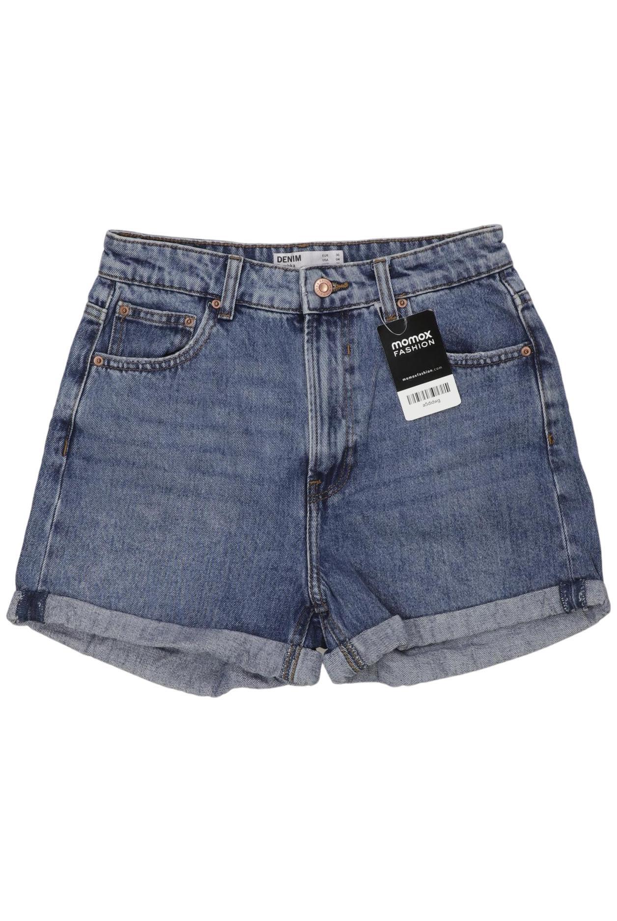 

bershka Damen Shorts, blau, Gr. 36