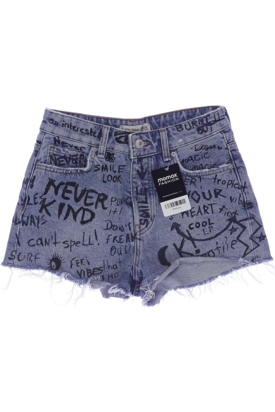 

bershka Damen Shorts, blau, Gr. 34