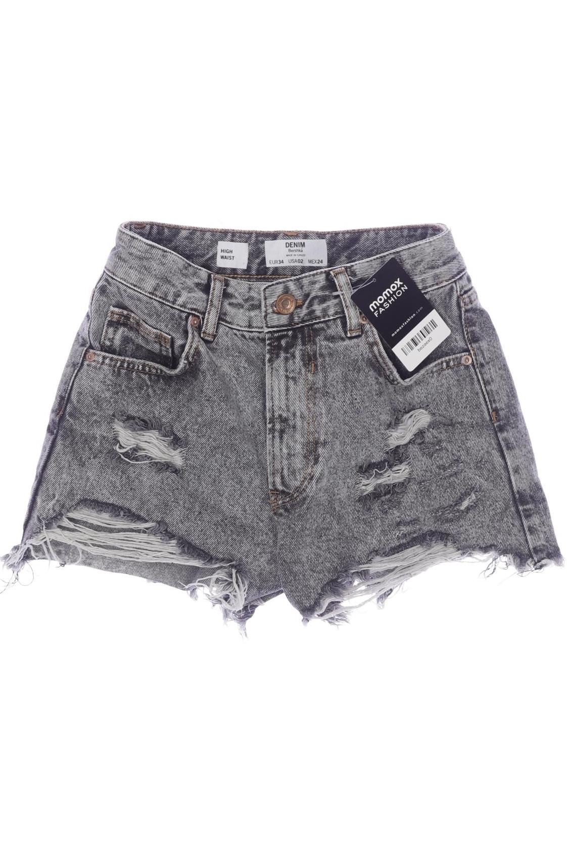 

bershka Damen Shorts, grau, Gr. 34