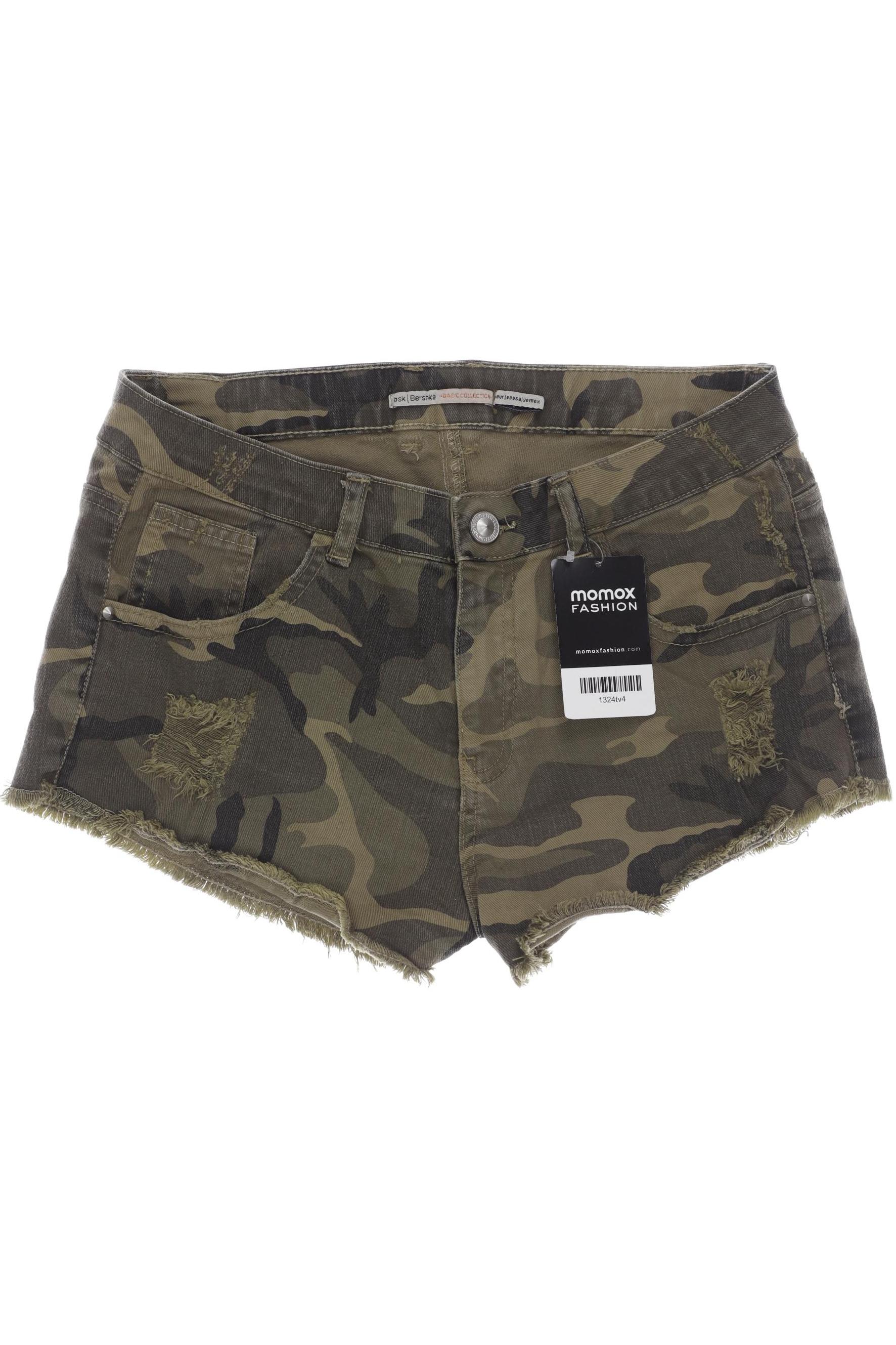 

bershka Damen Shorts, grün, Gr. 40
