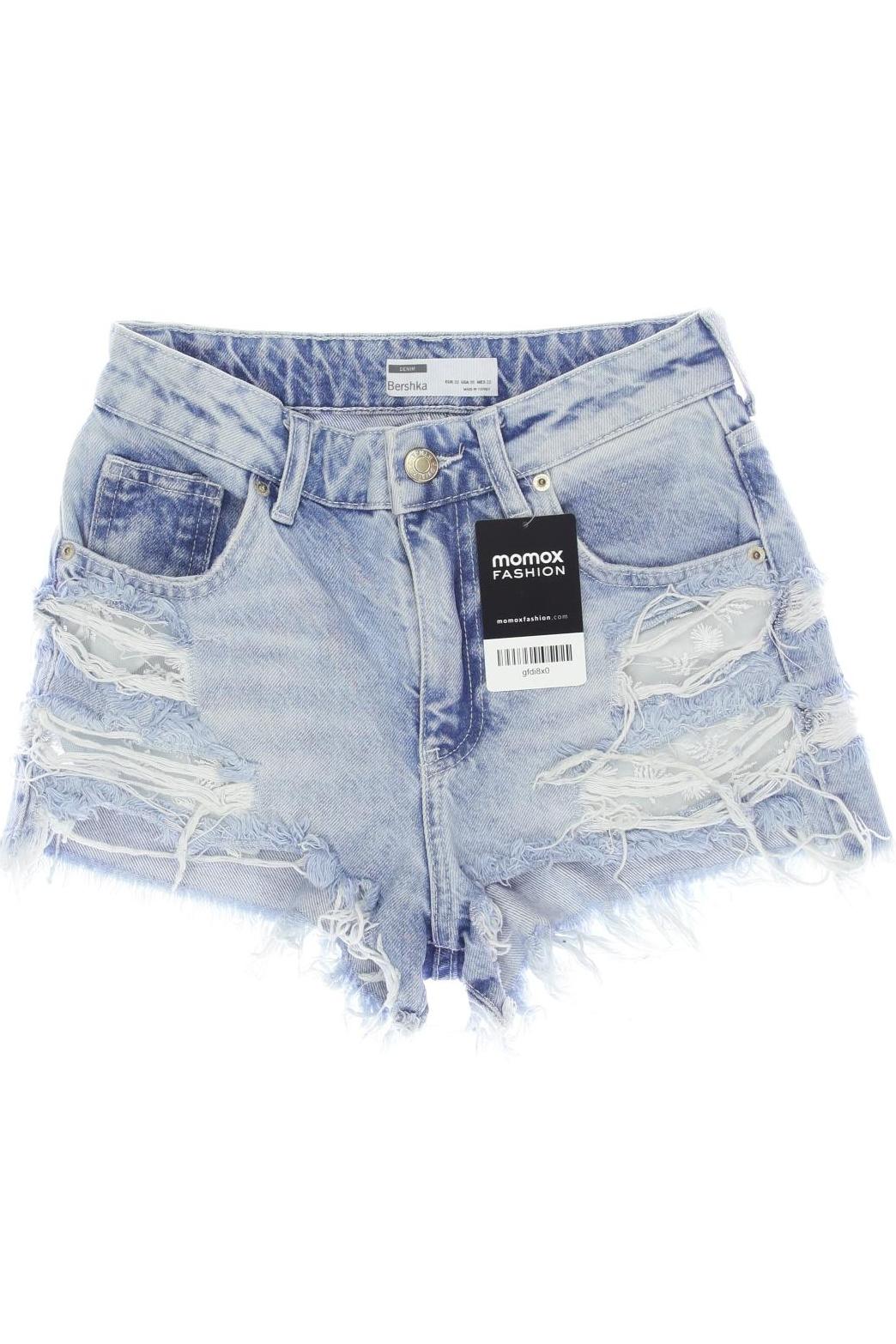 

bershka Damen Shorts, blau, Gr. 32