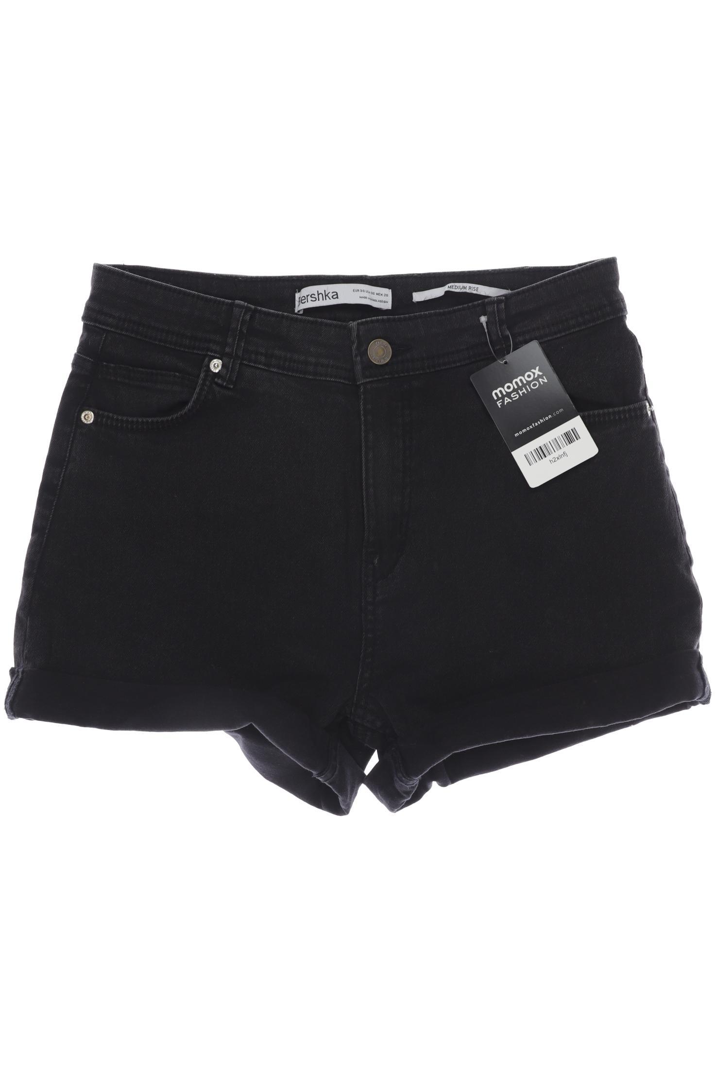 

bershka Damen Shorts, schwarz, Gr. 38