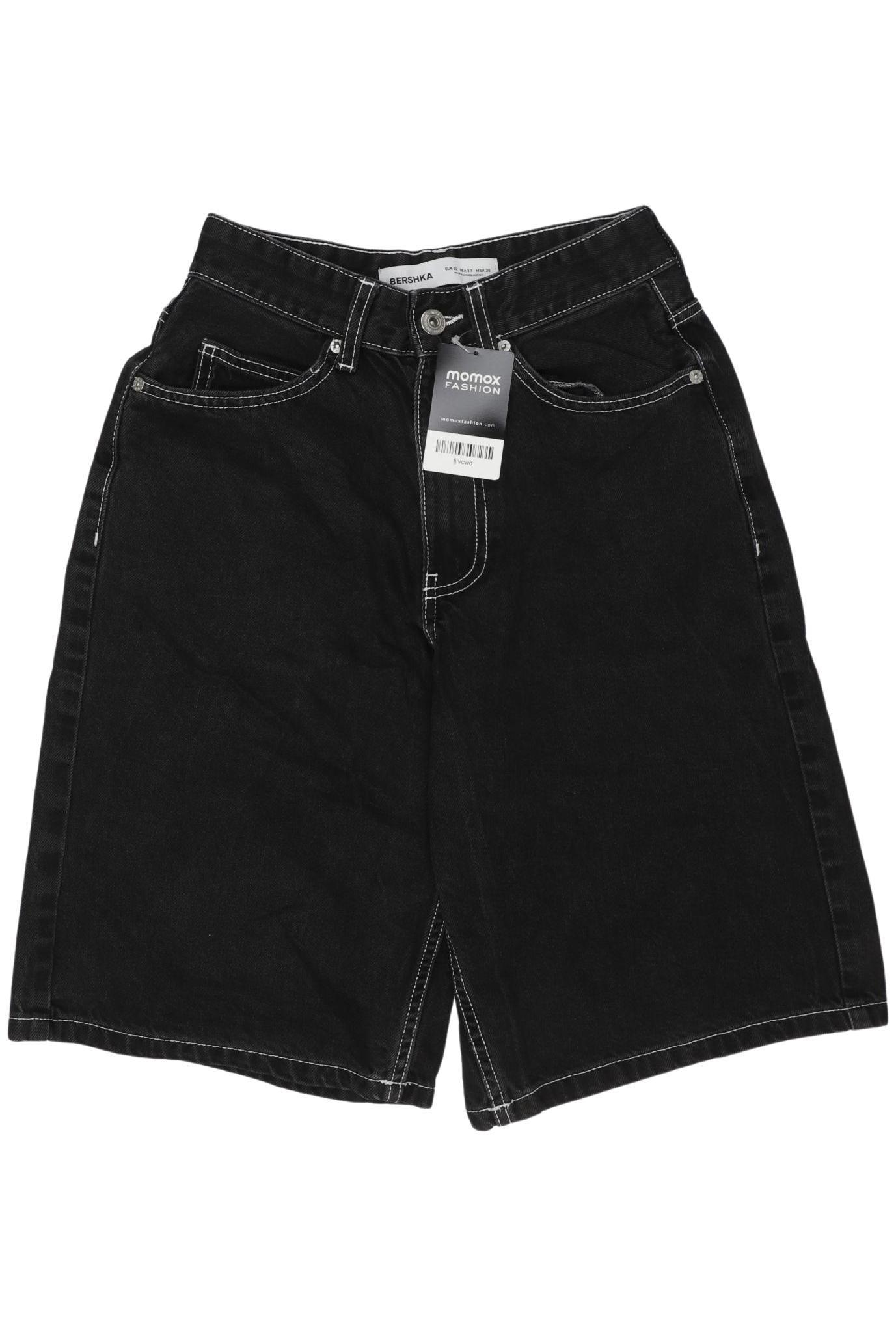 

bershka Damen Shorts, schwarz, Gr. 34