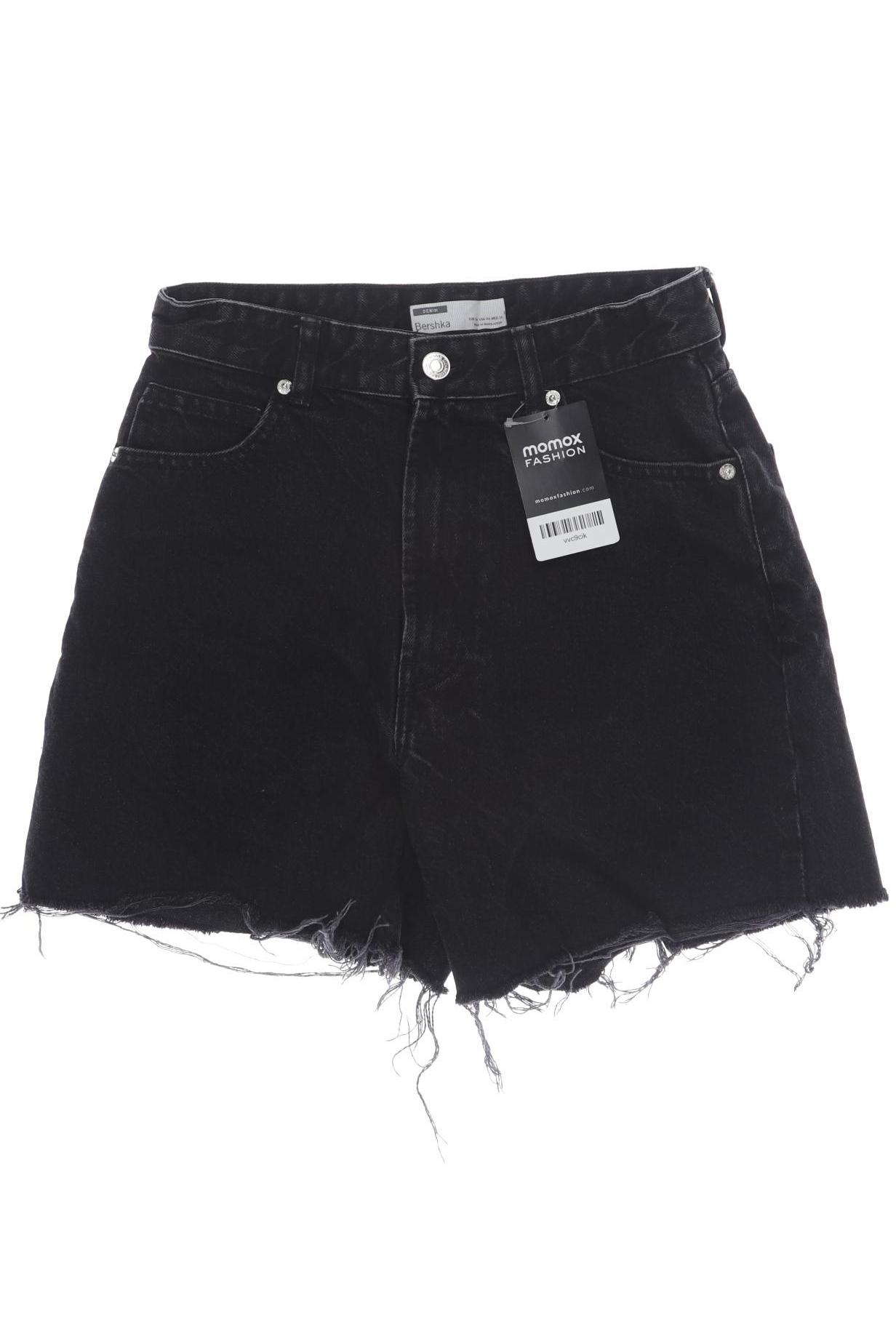 

bershka Damen Shorts, schwarz, Gr. 36