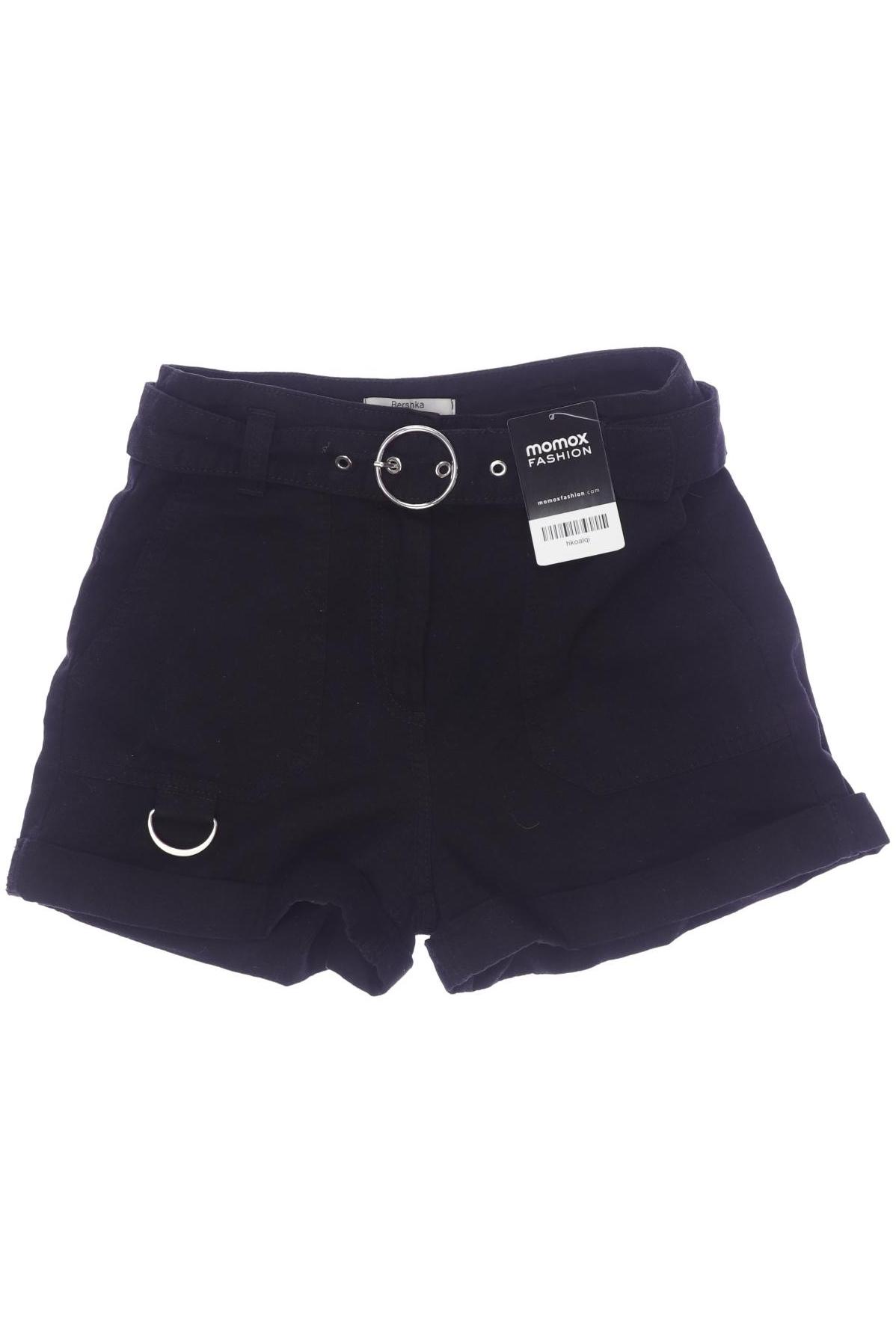

bershka Damen Shorts, schwarz, Gr. 34