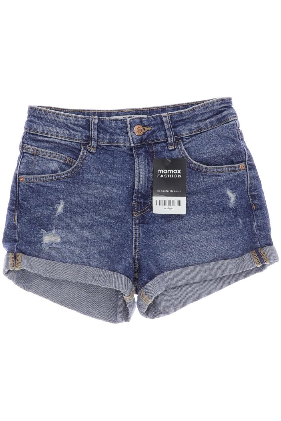 

bershka Damen Shorts, blau, Gr. 34