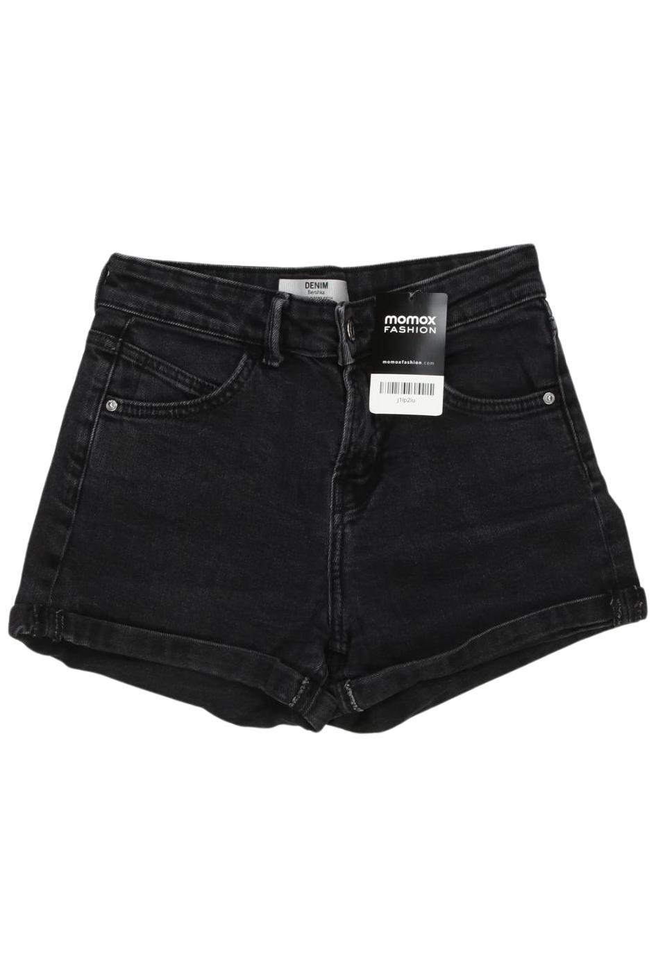 

bershka Damen Shorts, schwarz, Gr. 34