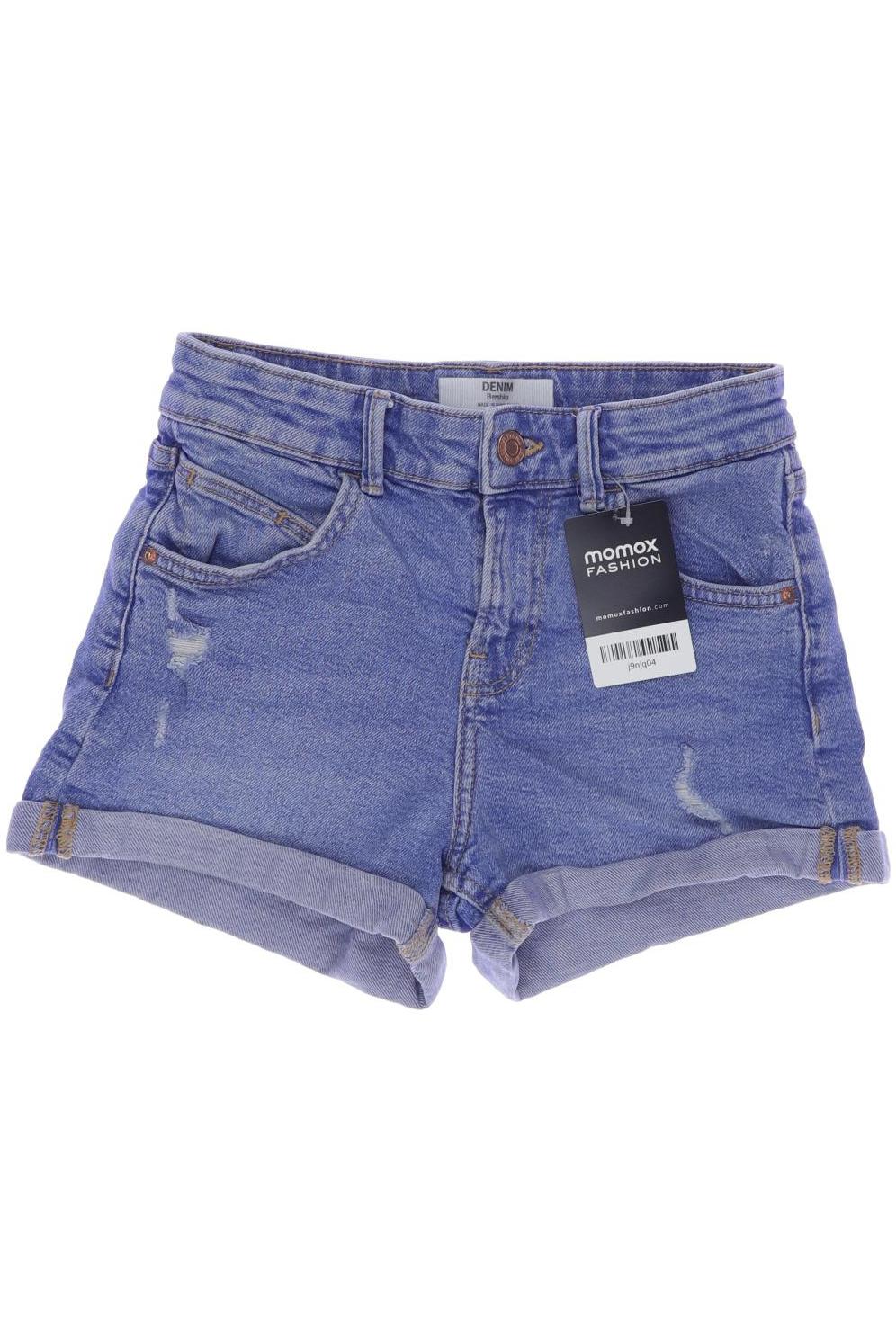 

bershka Damen Shorts, blau, Gr. 32