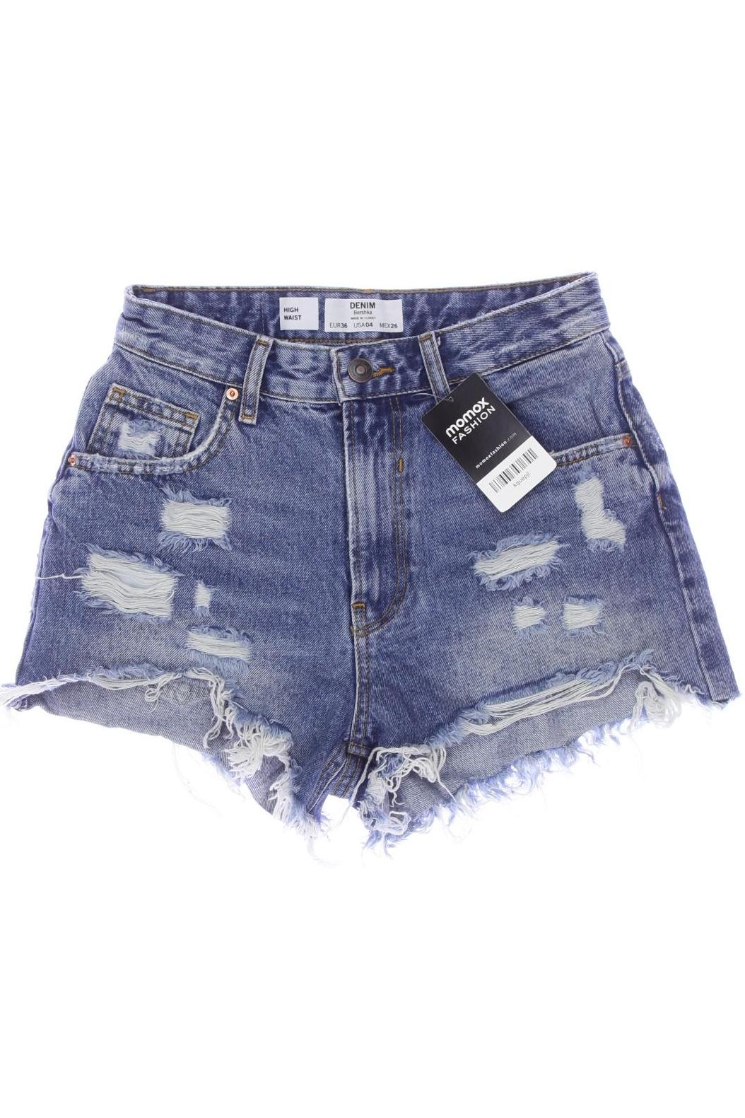 

bershka Damen Shorts, blau, Gr. 36