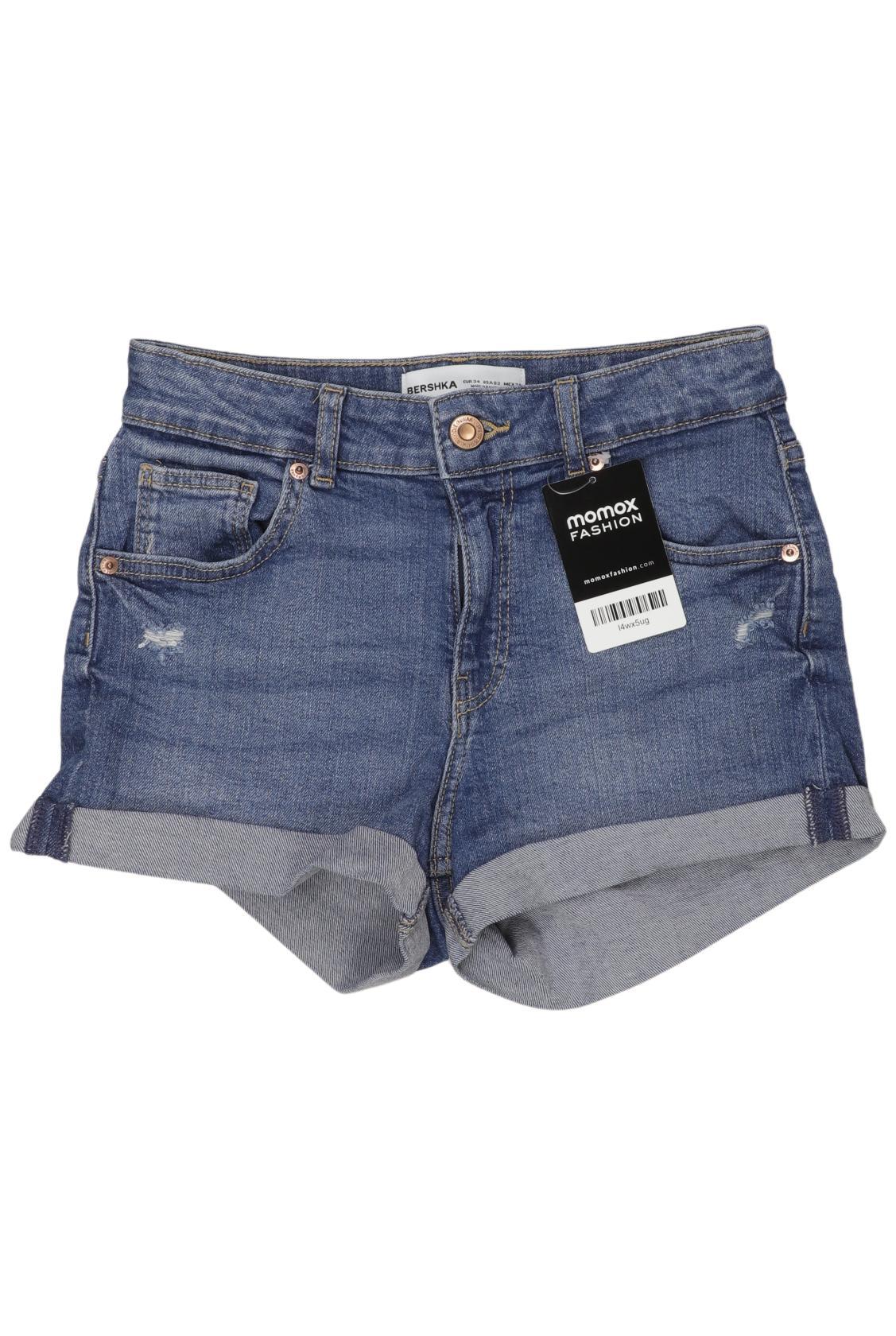 

bershka Damen Shorts, blau, Gr. 34