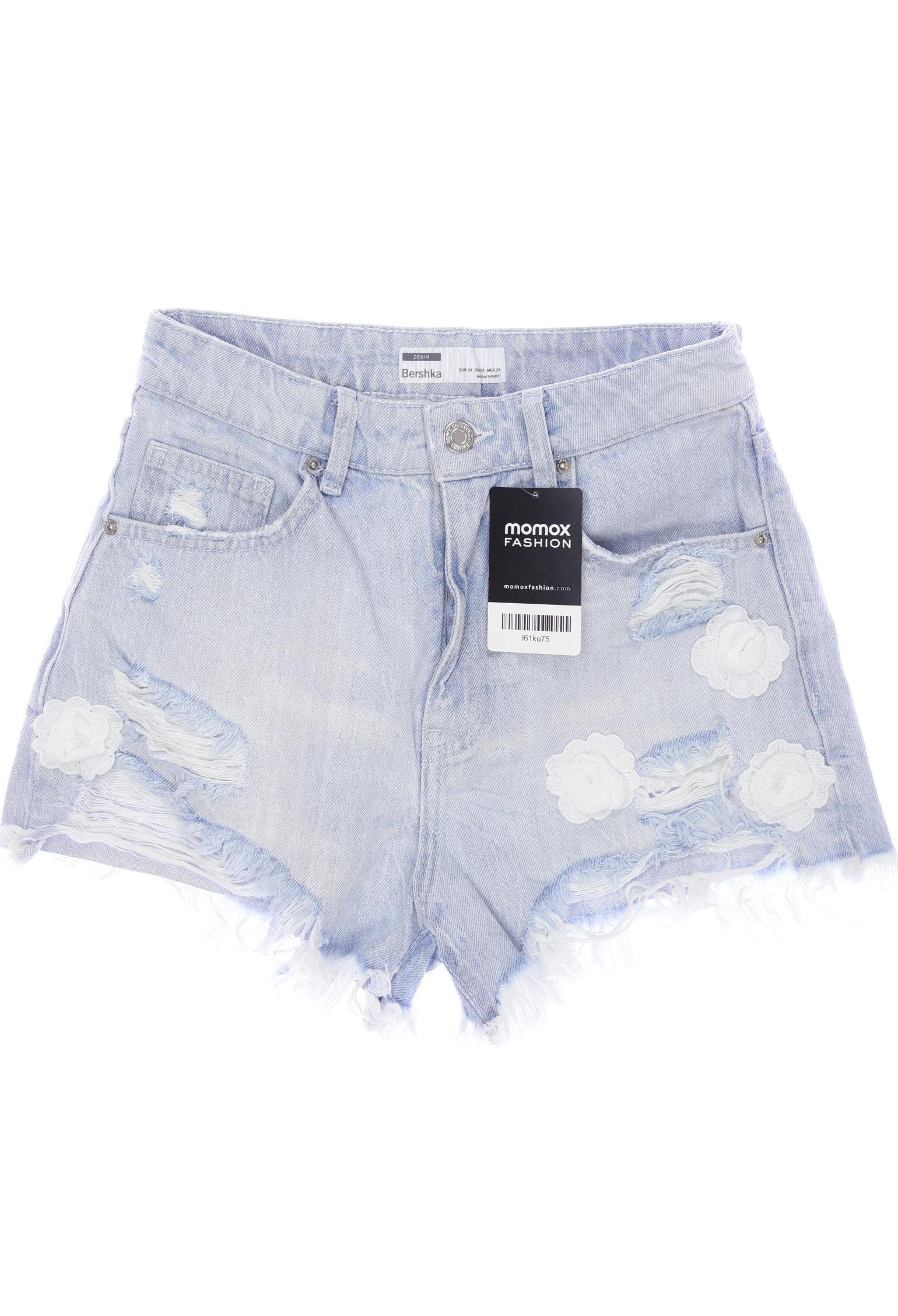 

bershka Damen Shorts, hellblau, Gr. 34