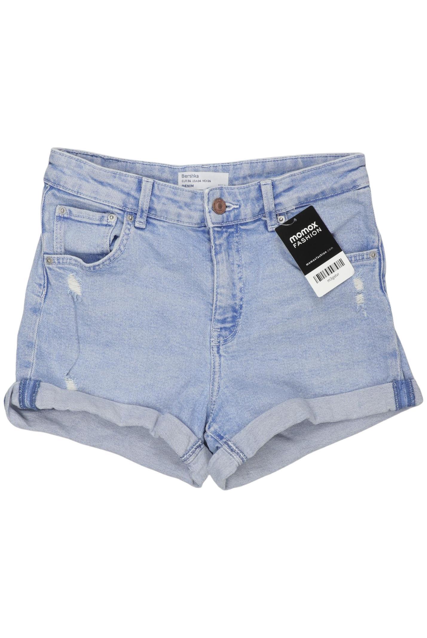 

bershka Damen Shorts, blau, Gr. 36