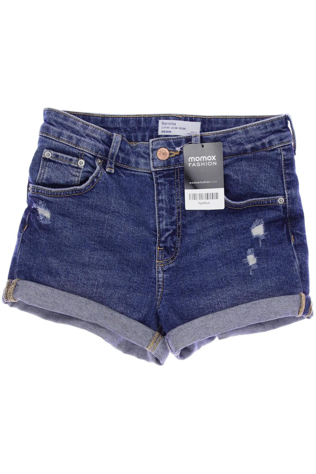 

bershka Damen Shorts, blau, Gr. 34